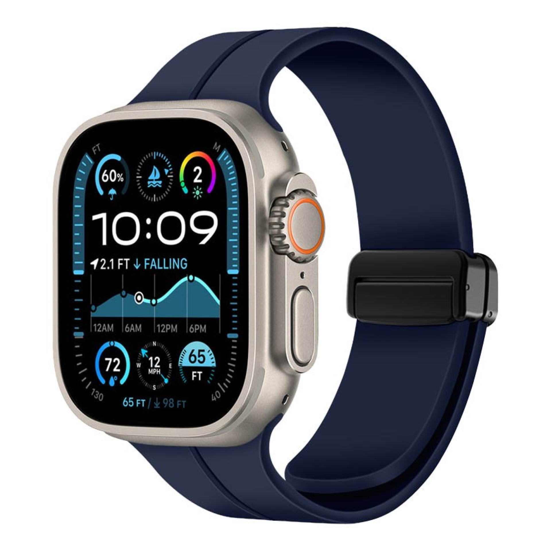 Correa de Silicona Magnética para Apple Watch 38 42mm (2024) Azul