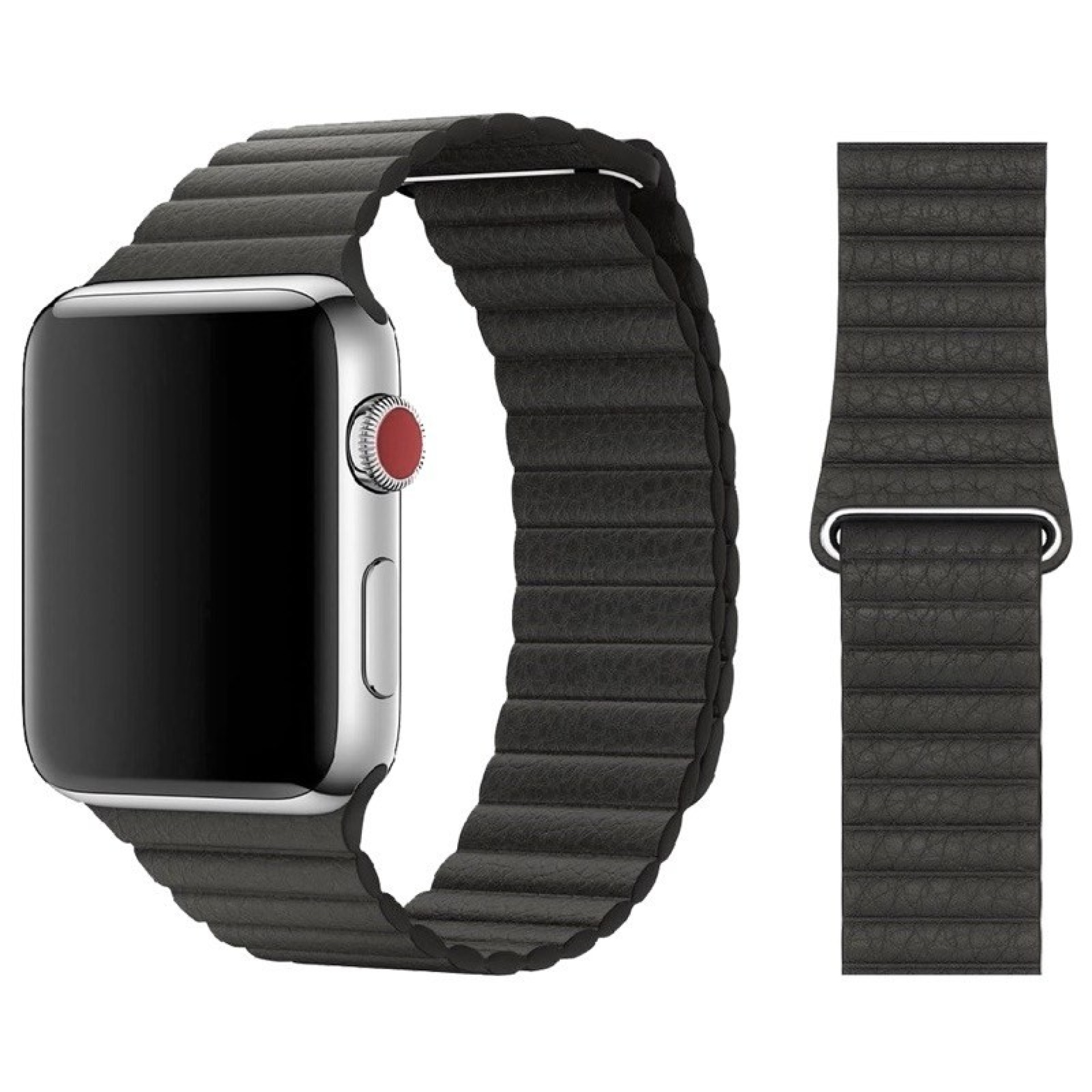 Correa Apple Watch en Piel Sintética 42/44/45mm Negro