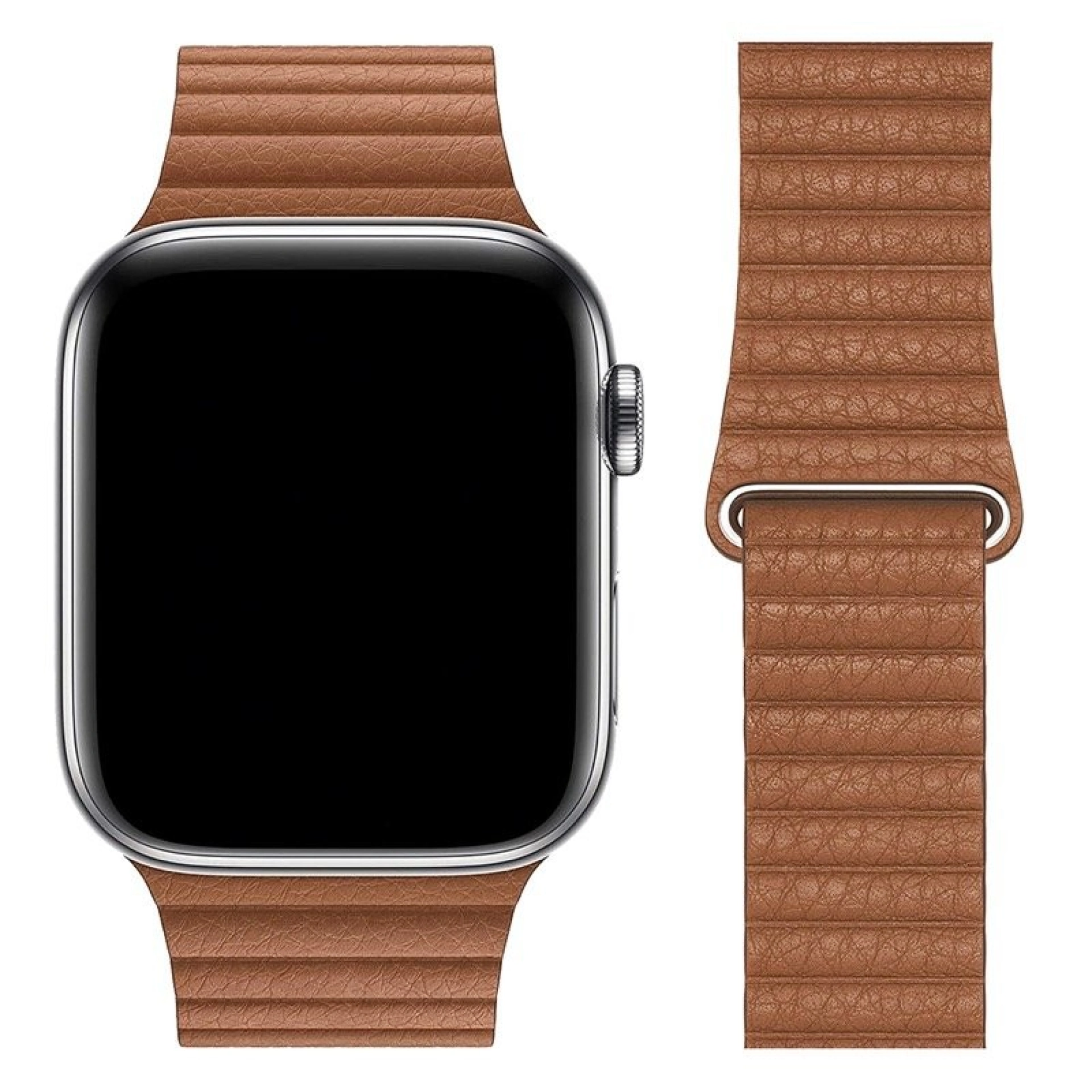 Bracelete Apple Watch em Pele Sintética 38/40/41mm Castanho Camel