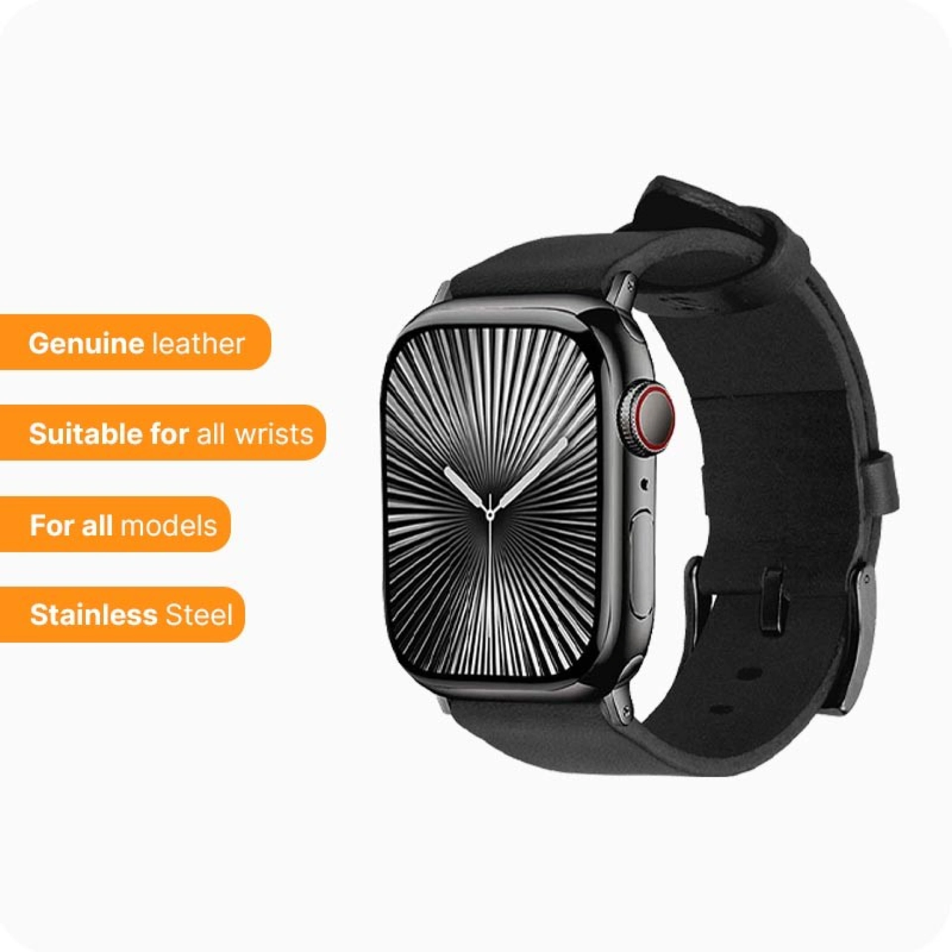 Bracelete Apple Watch em Pele