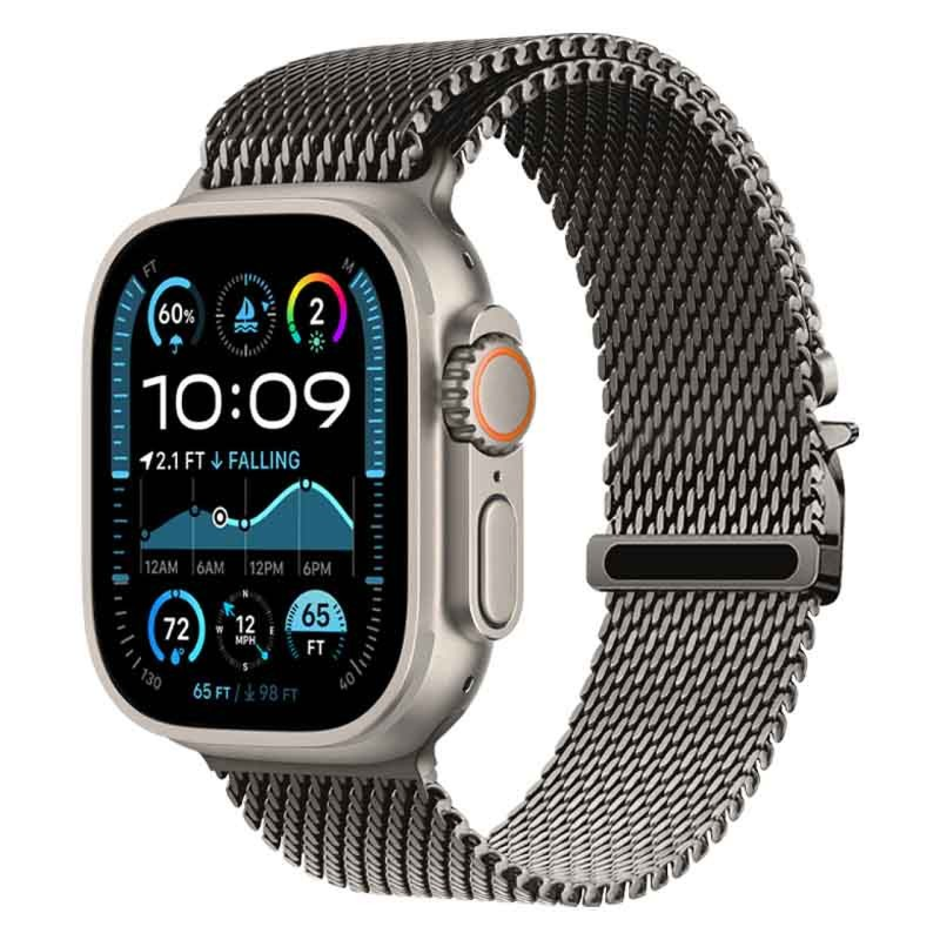 Bracelet Apple Watch Milanais Fermeture Éclair 42   49mm Titane