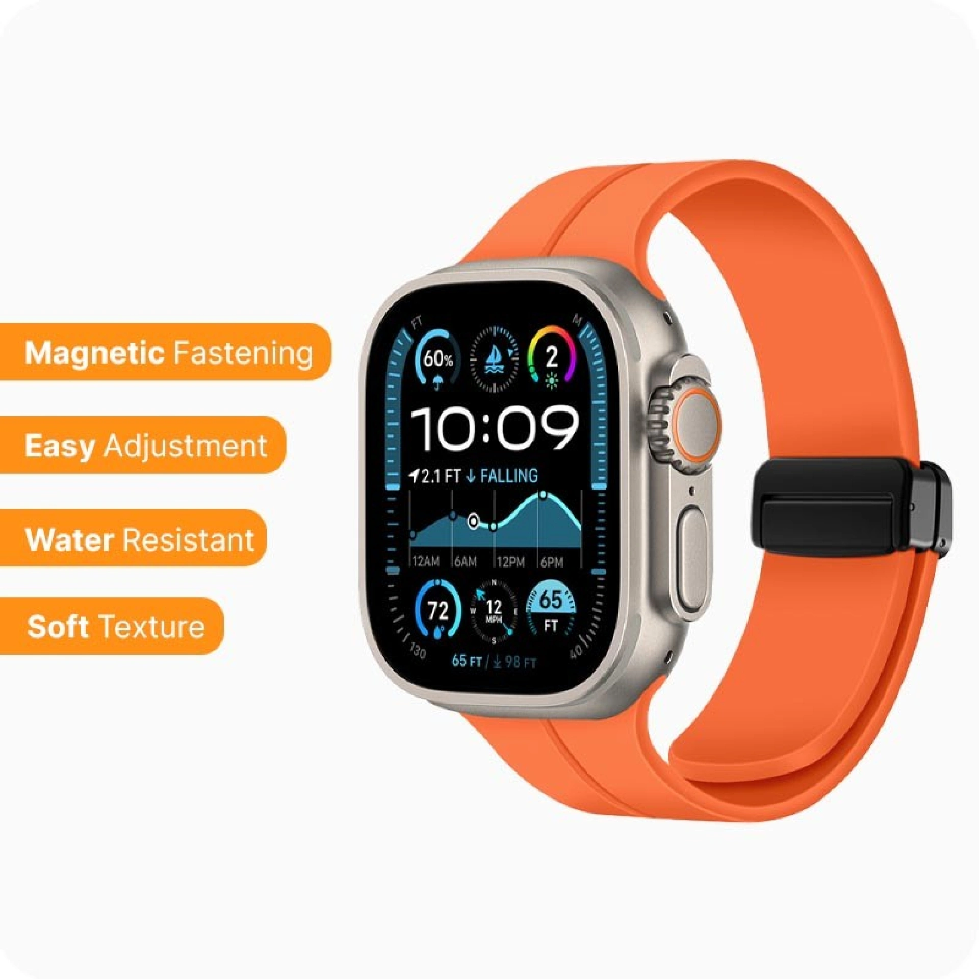 Bracelete de Silicone Magnética para Apple Watch