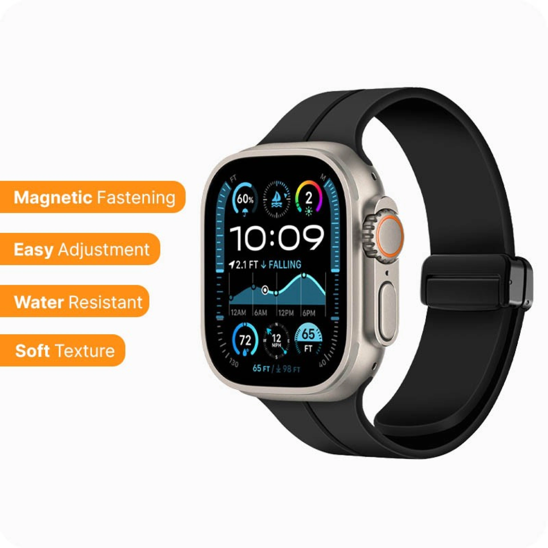 Bracelete de Silicone Magnética para Apple Watch