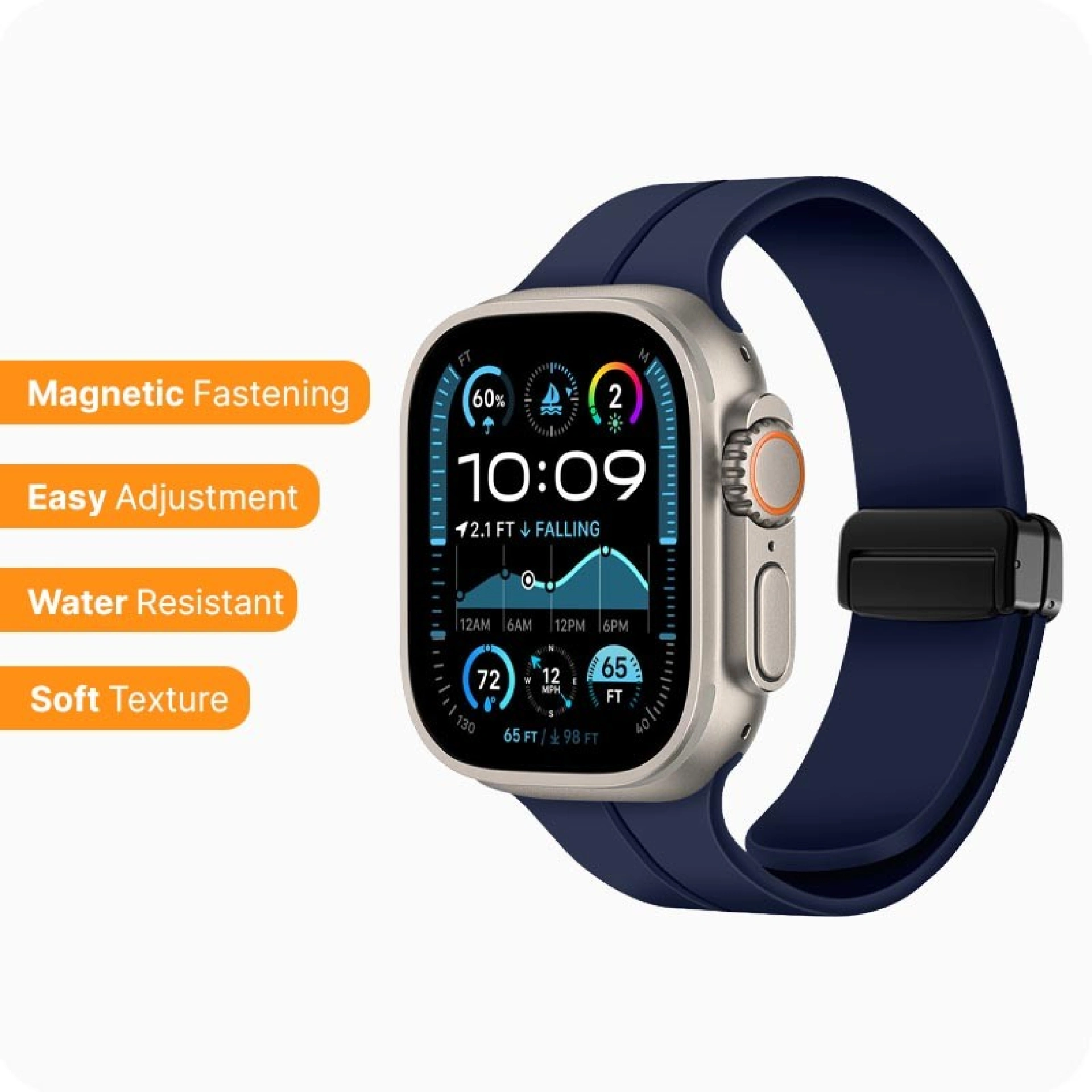 Bracelete de Silicone Magnética para Apple Watch
