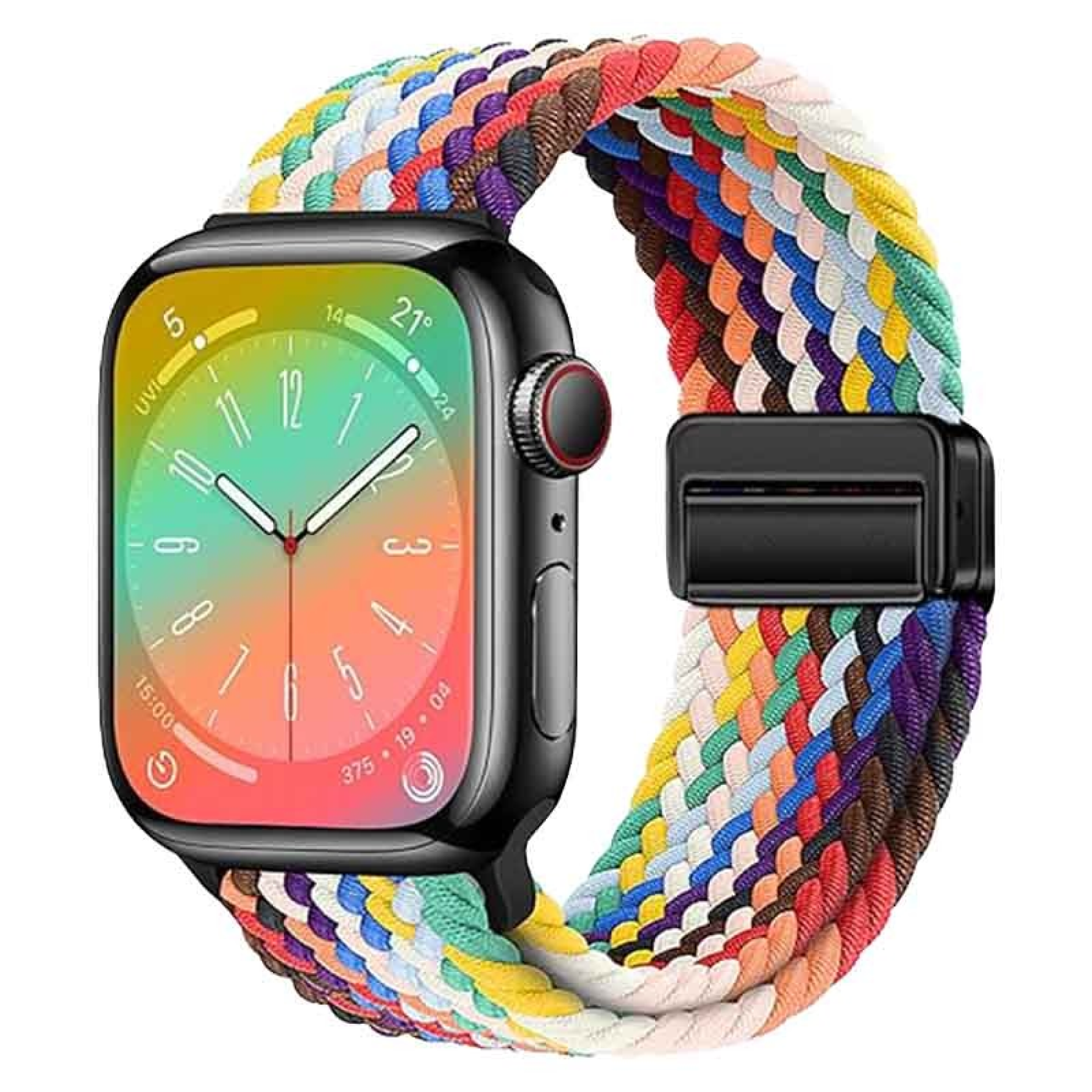 Bracelet Tressé pour Apple Watch 38   42mm (2024) Multicolore