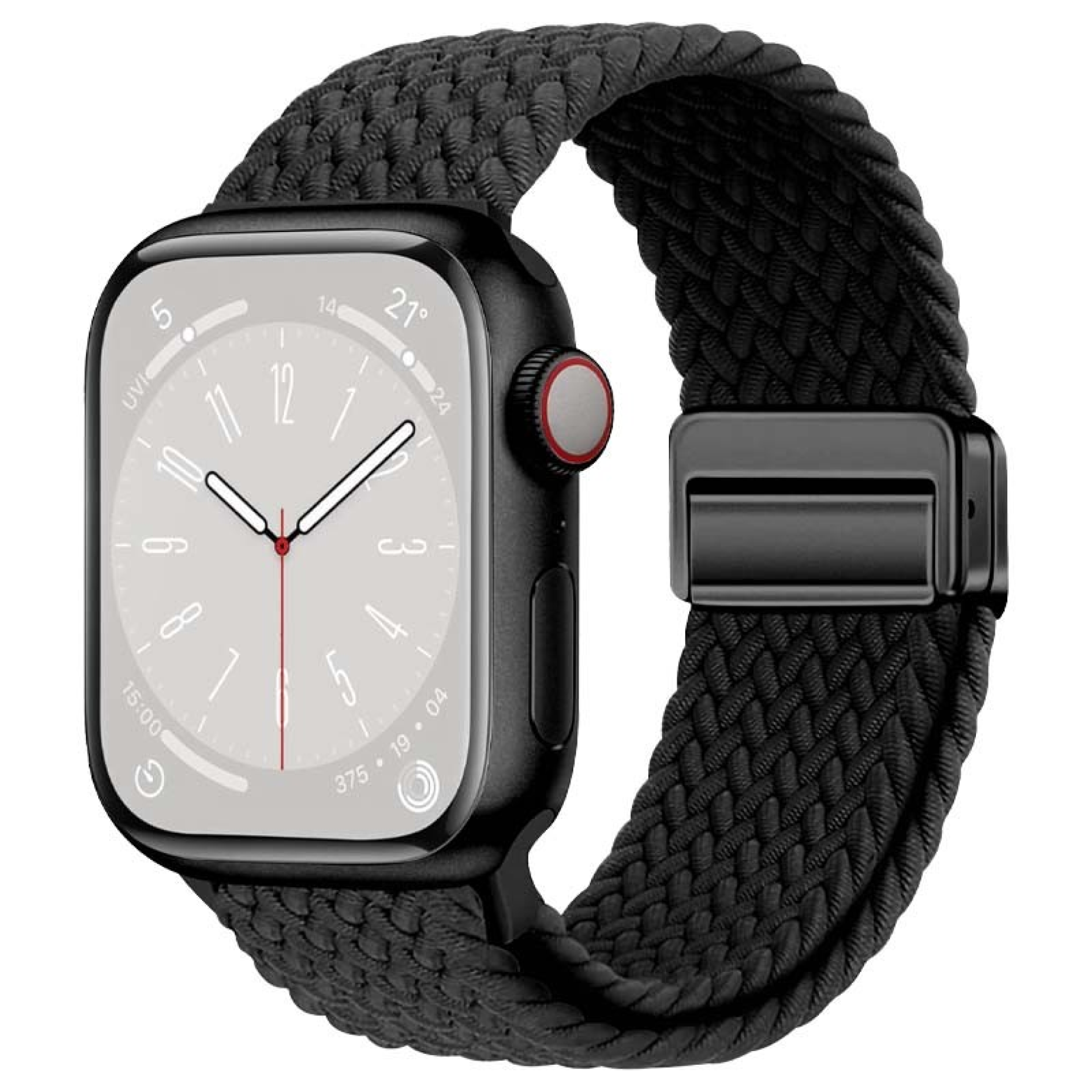 Bracelet Tressé pour Apple Watch 38   42mm (2024) Noir
