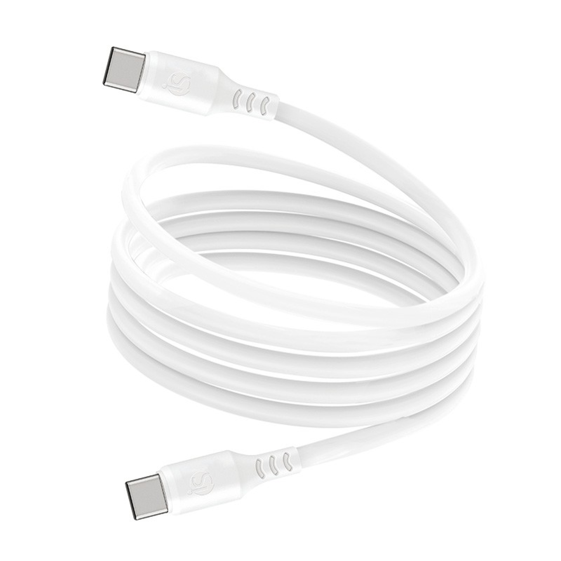 Câble magnétique USB‑C - USB‑C Silicone Blanc