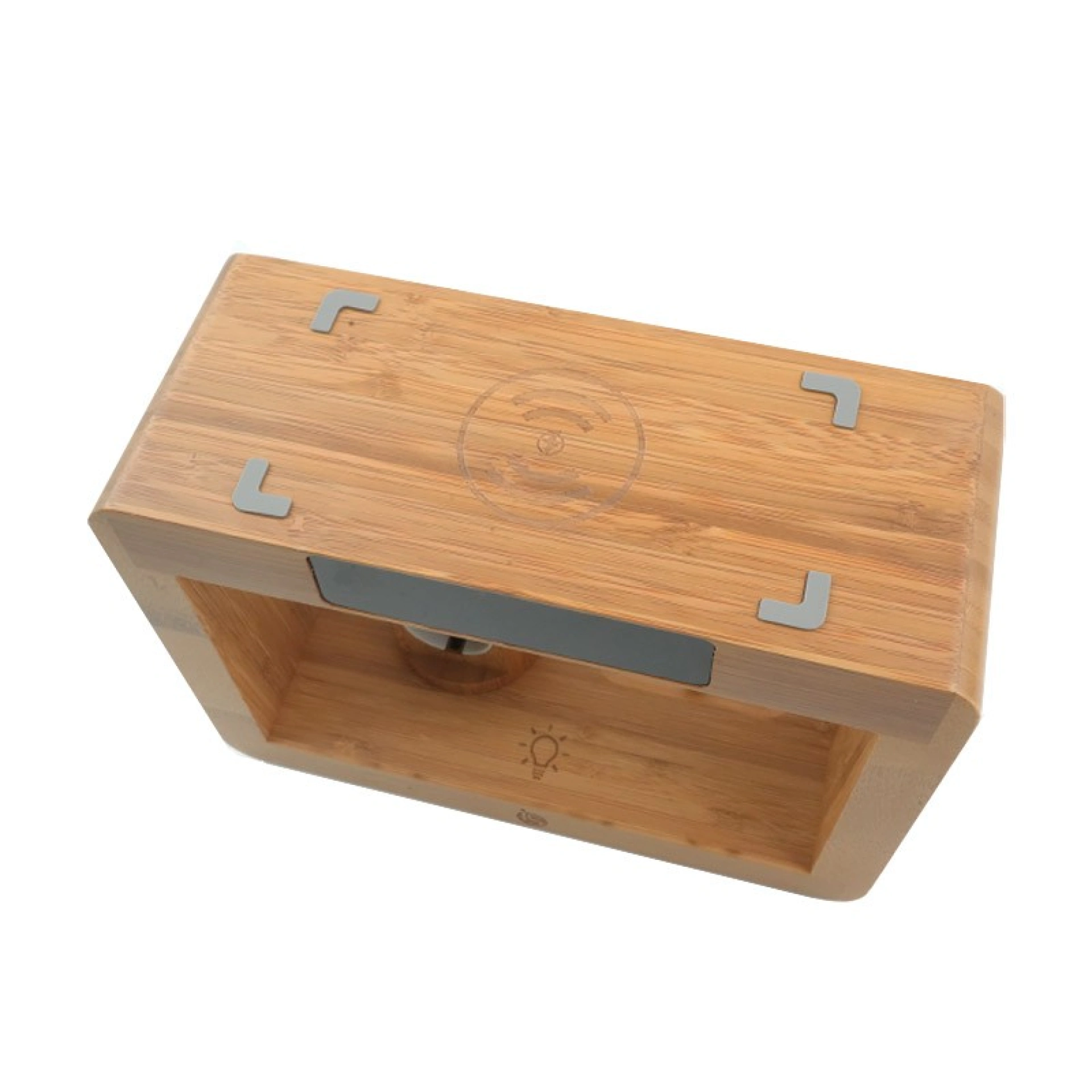 Candeeiro com Carregador Wireless Bamboo 5 em 1