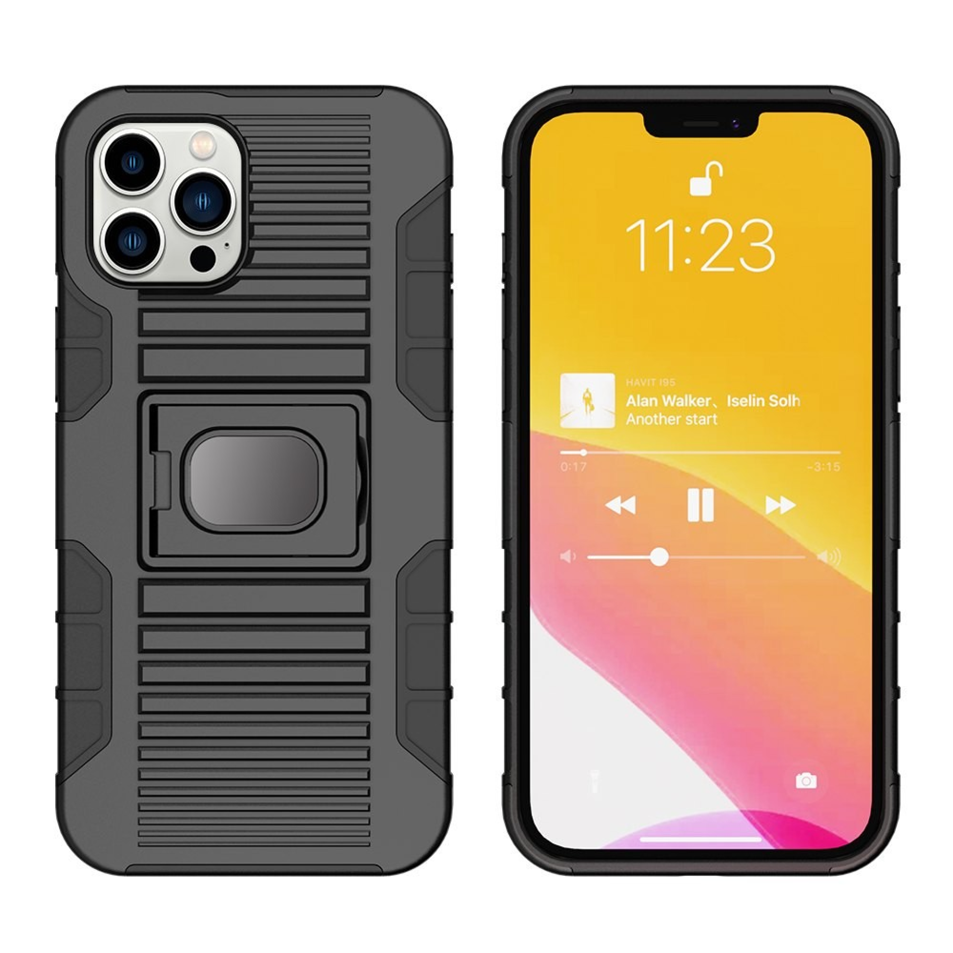 Coque iPhone Antichoc 12 Pro Max Noir