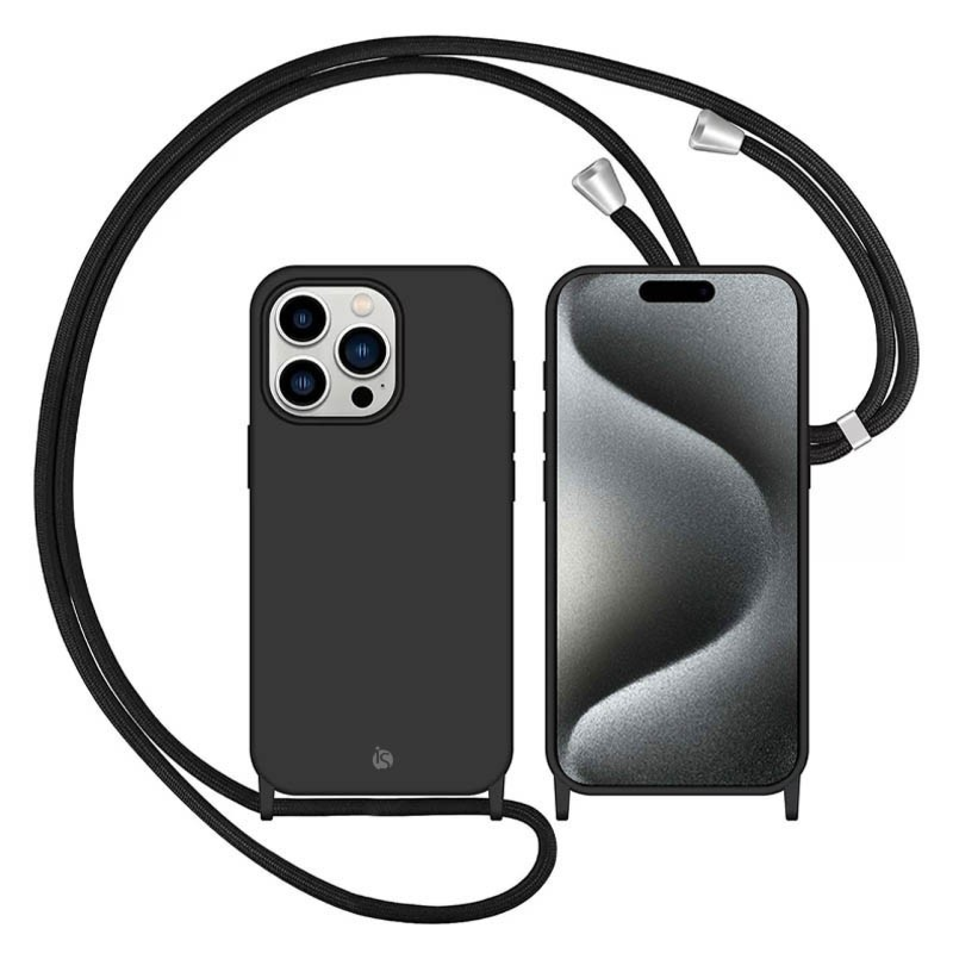 Case with Adjustable Lanyard Black iPhone 15 Pro