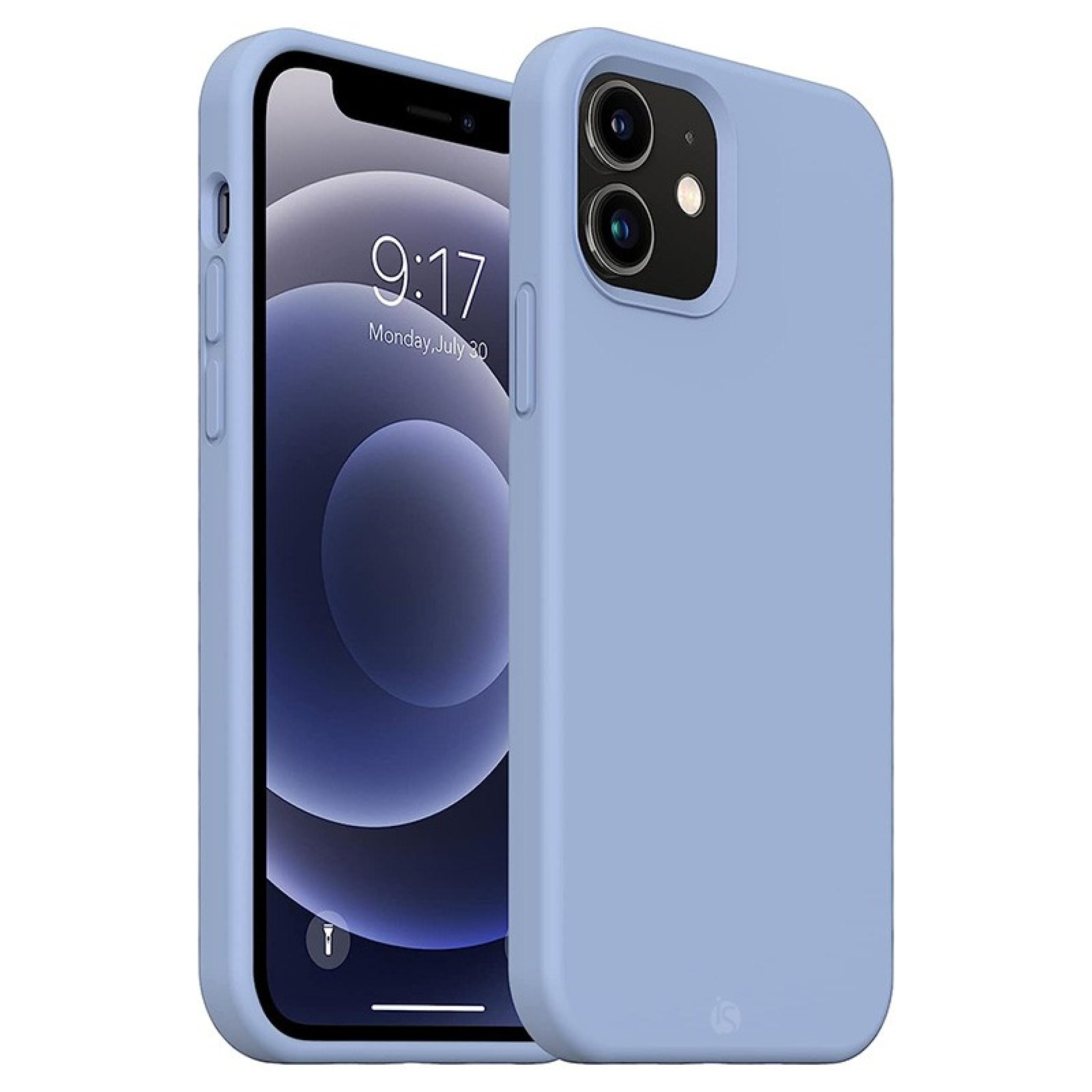 Liquid siliconen laag Magsafe iPhone 12 Mini Lavendel