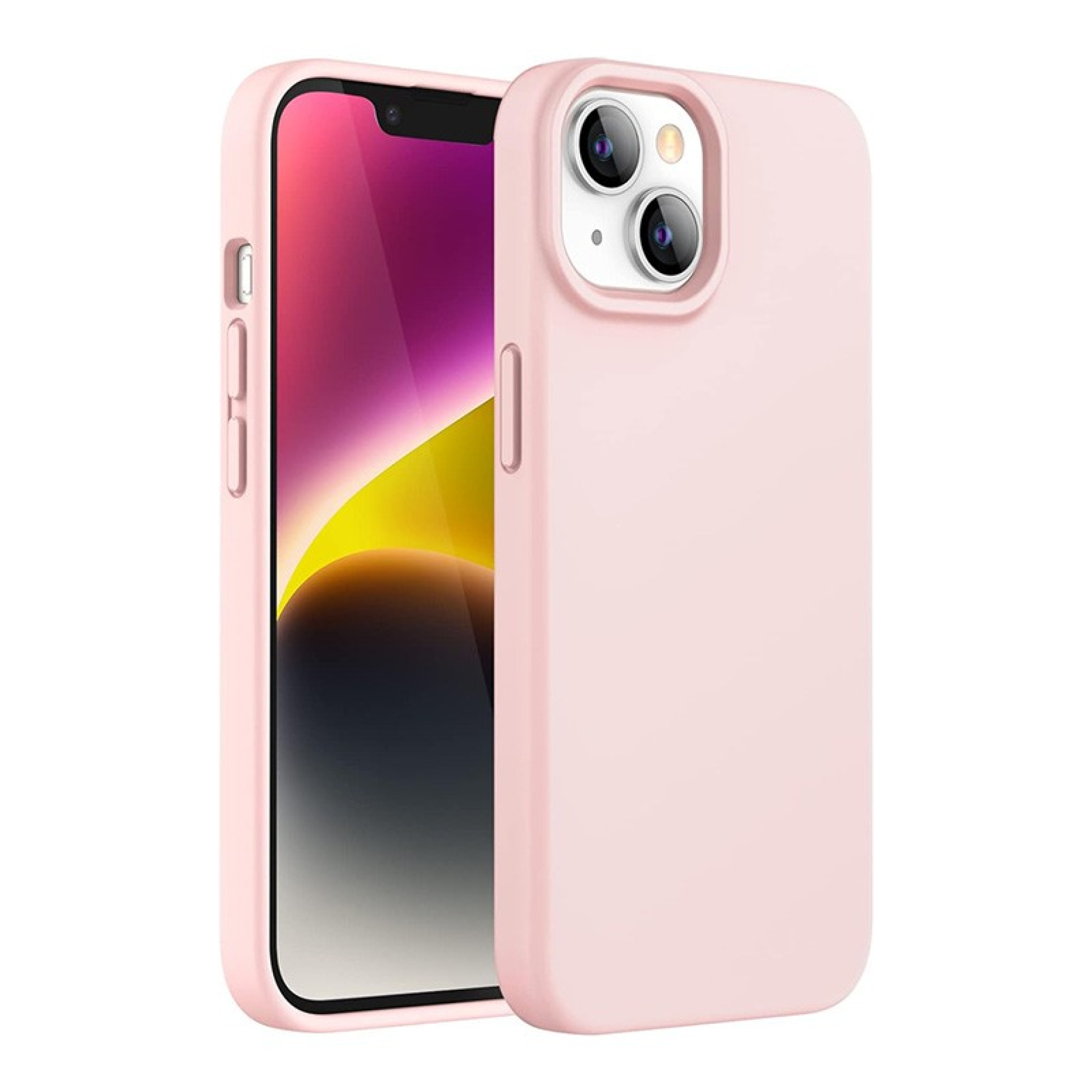 Coque en Silicone Liquide Magsafe pour iPhone 15 Rose