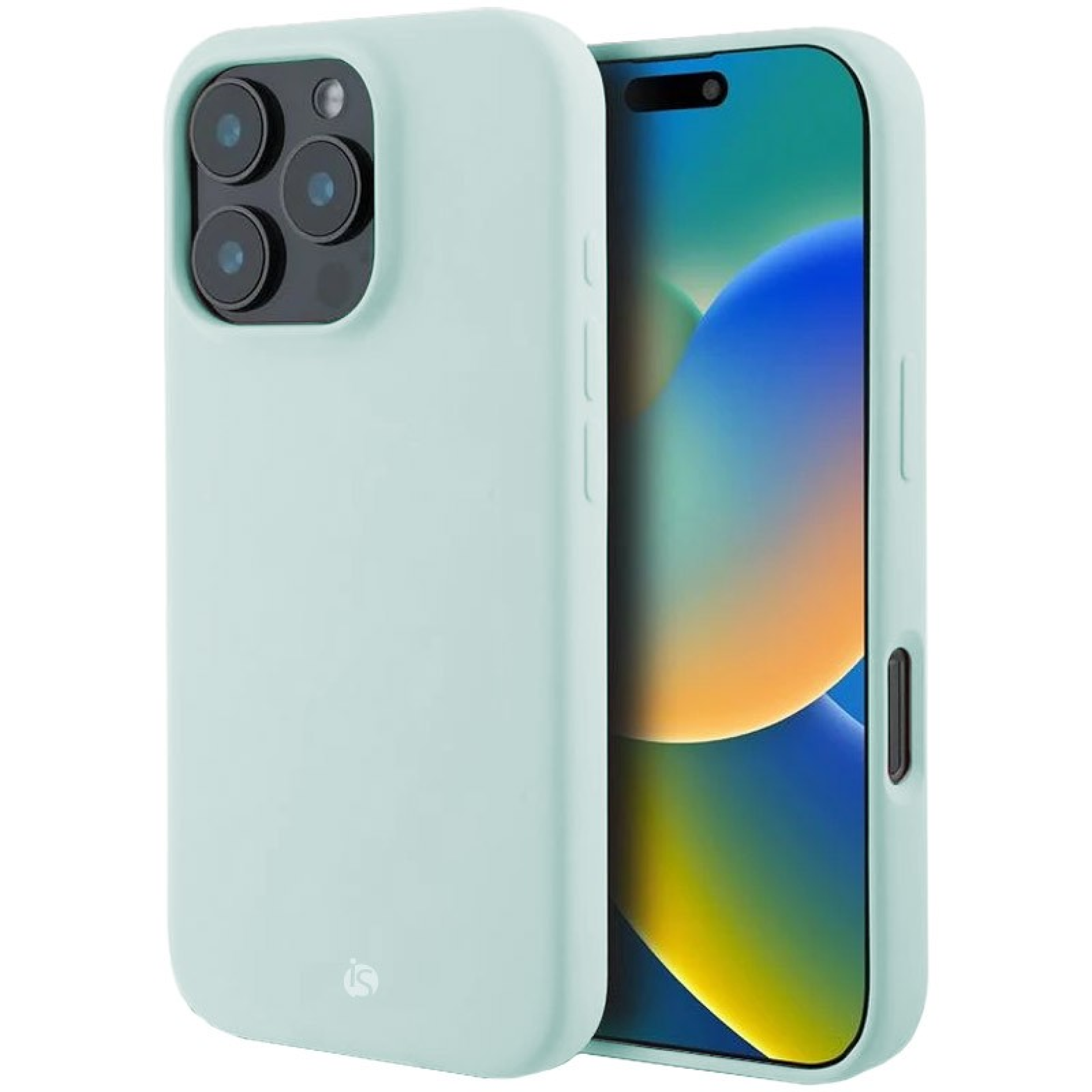 Coque en Silicone Liquide Magsafe pour iPhone Bleu Clair 16 Pro