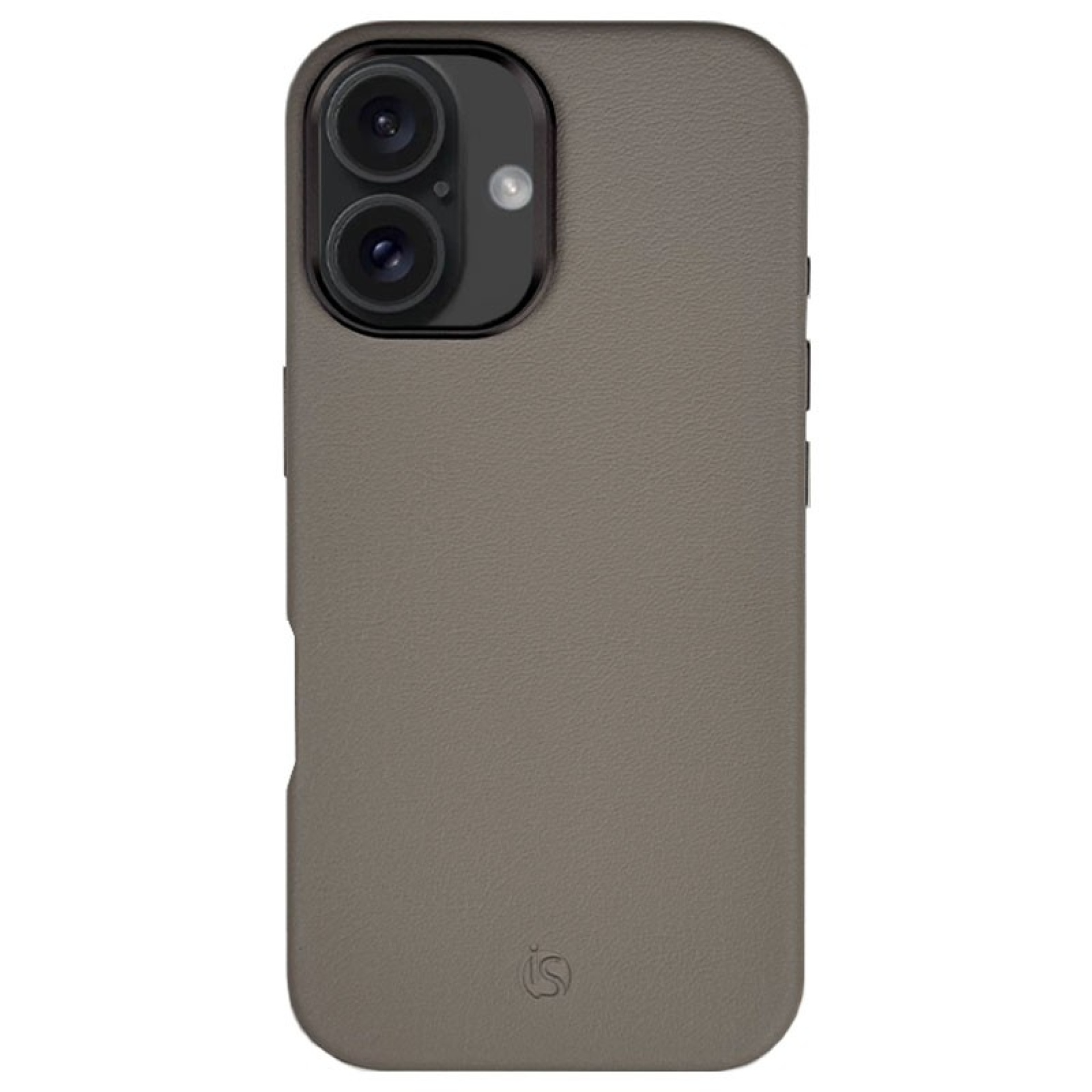 Capa em Pele Magsafe Cinzento iPhone 16