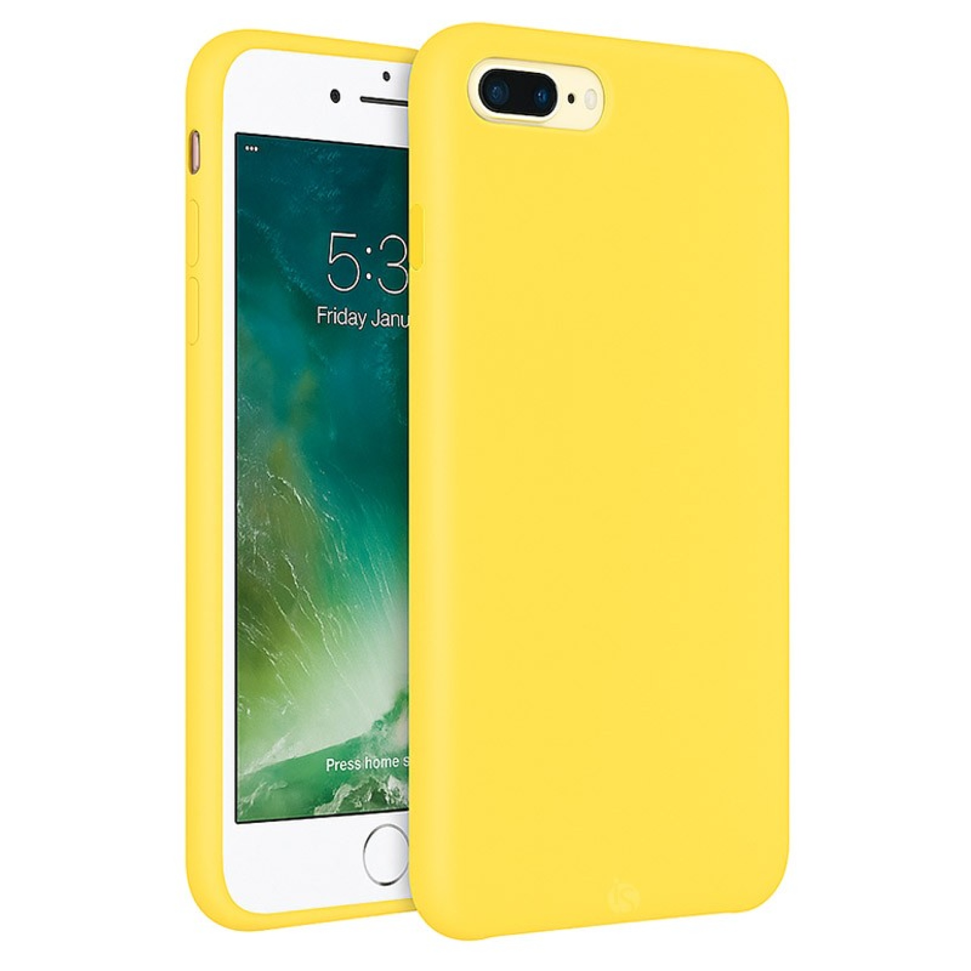 Capa Silicone Líquido Magsafe iPhone Amarelo 8 Plus