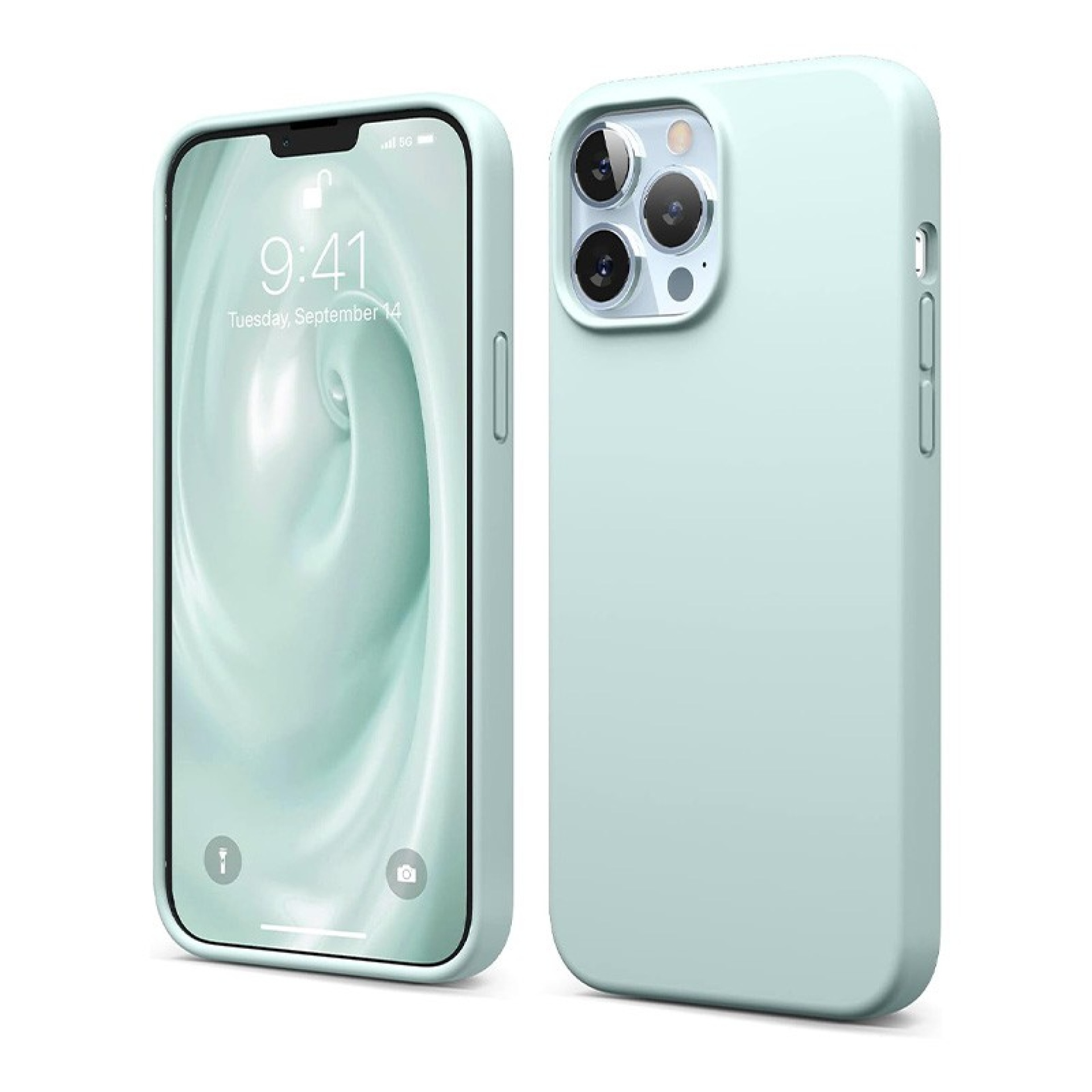 Funda en Silicona Líquida Magsafe iPhone Azul Claro 12 Pro