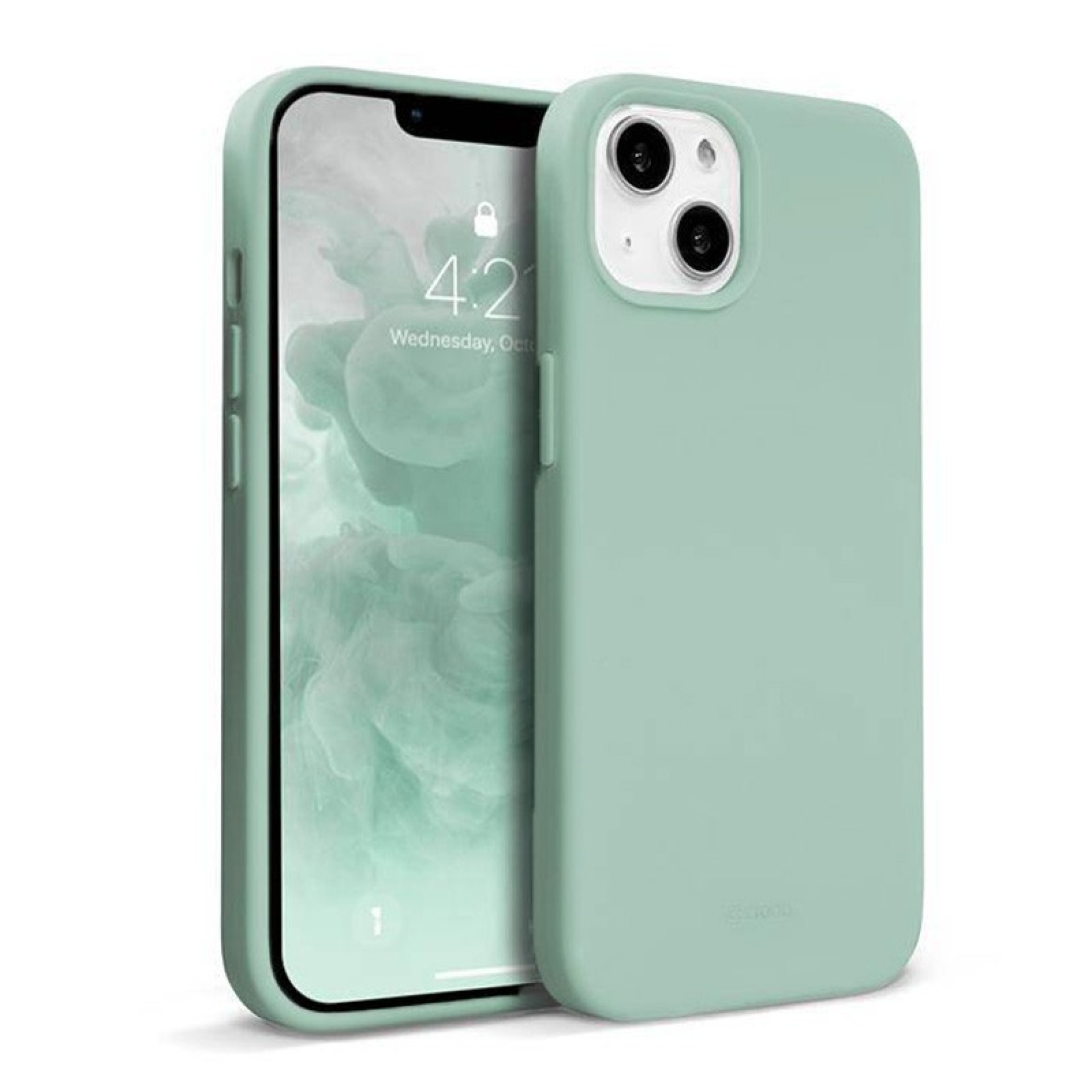 Capa Silicone Líquido Magsafe iPhone Azul Claro 13