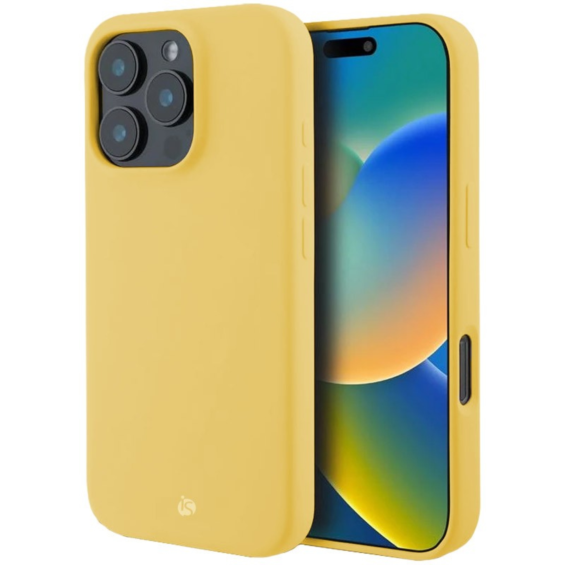 Coque en Silicone Liquide Magsafe pour iPhone 16 Pro Max Jaune