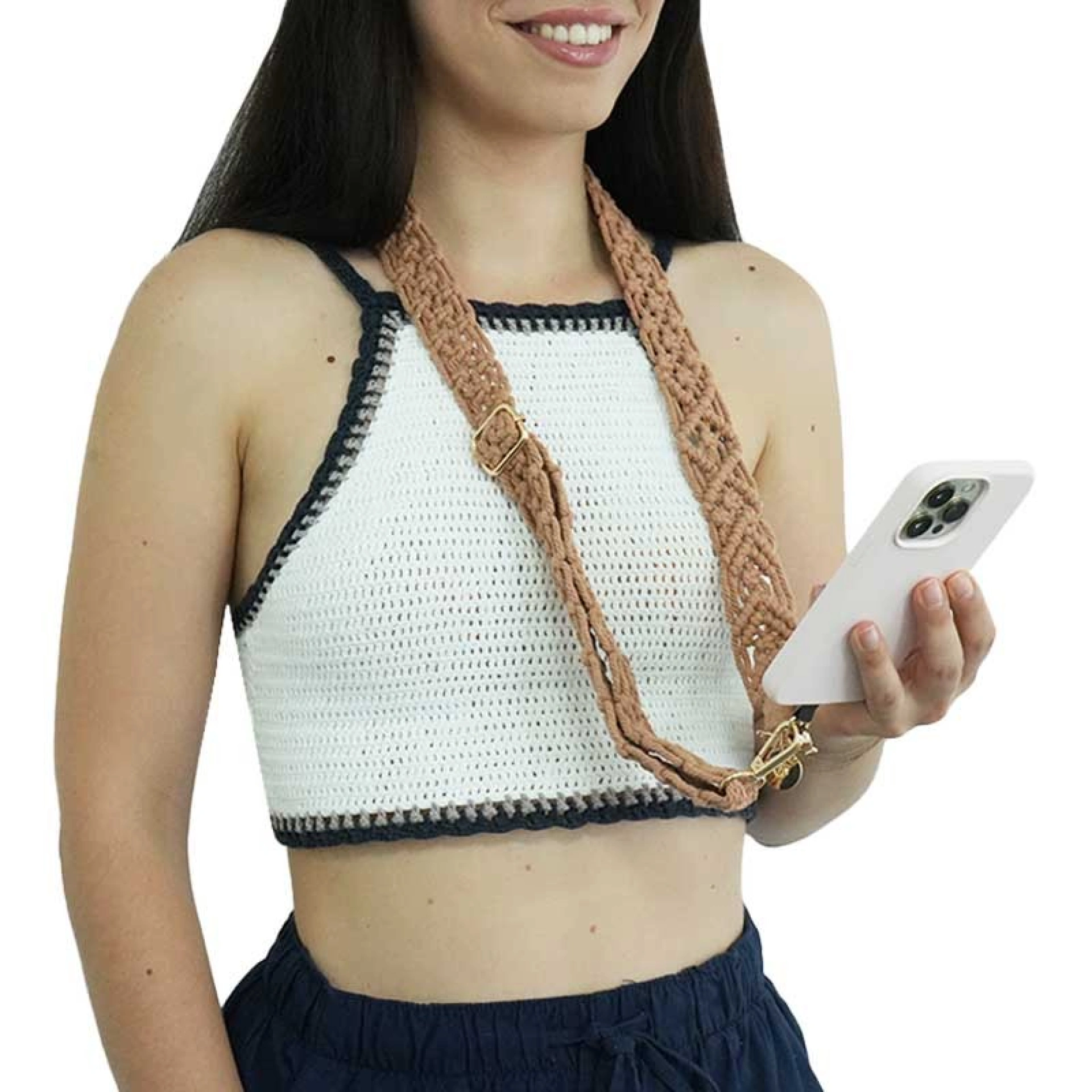 Cordão de Telemóvel em Macramé