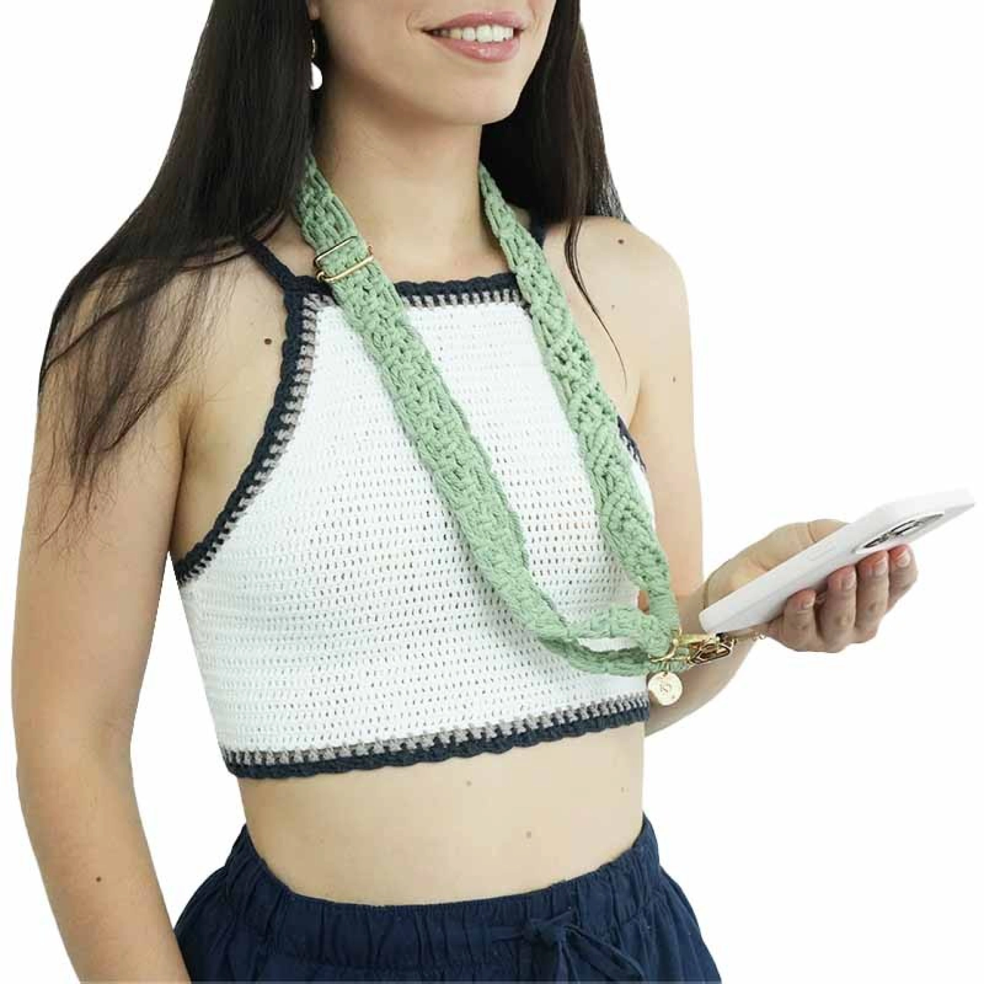 Cordão de Telemóvel em Macramé