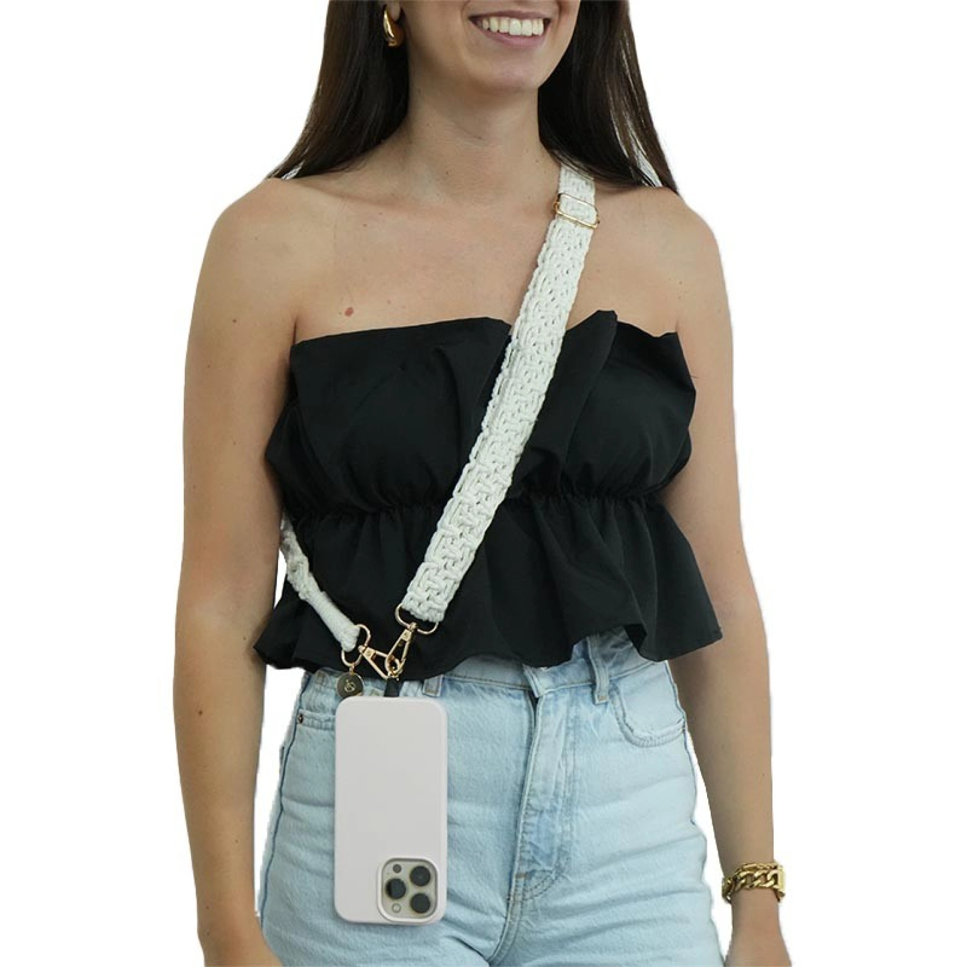 Cordão de Telemóvel em Macramé