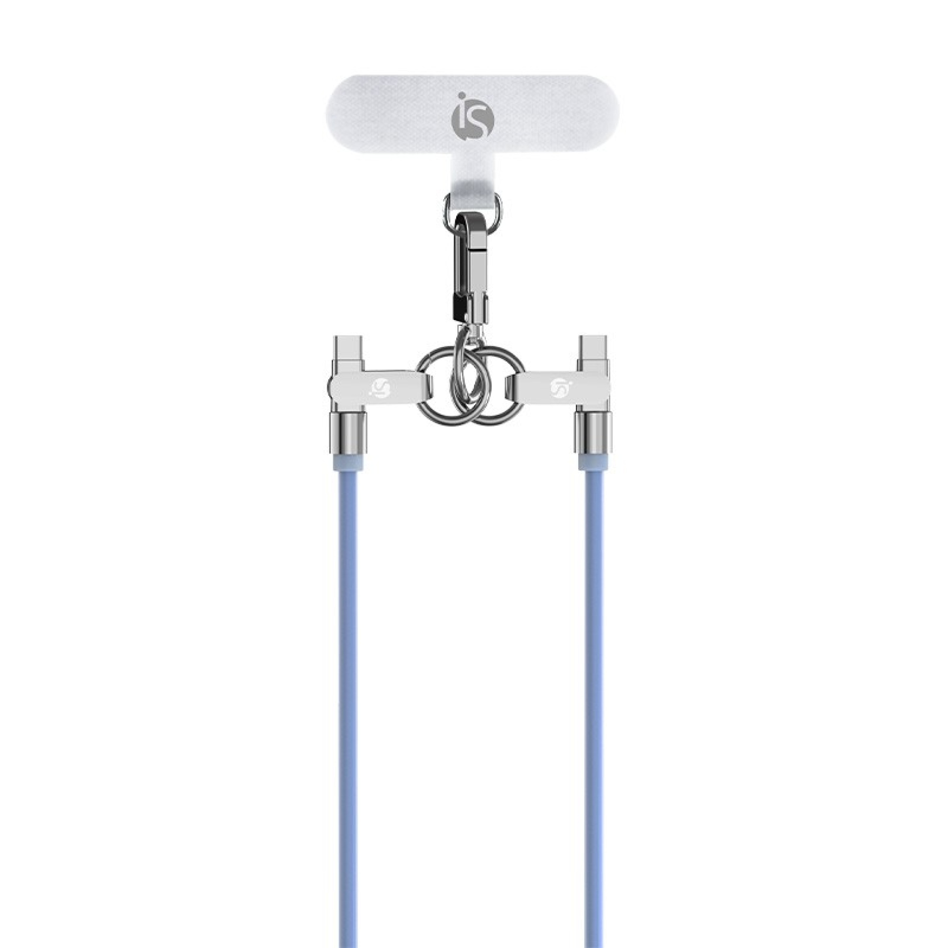 Cordón de Silicona con Carga USB-C para celular Ice Blue USB C USB C