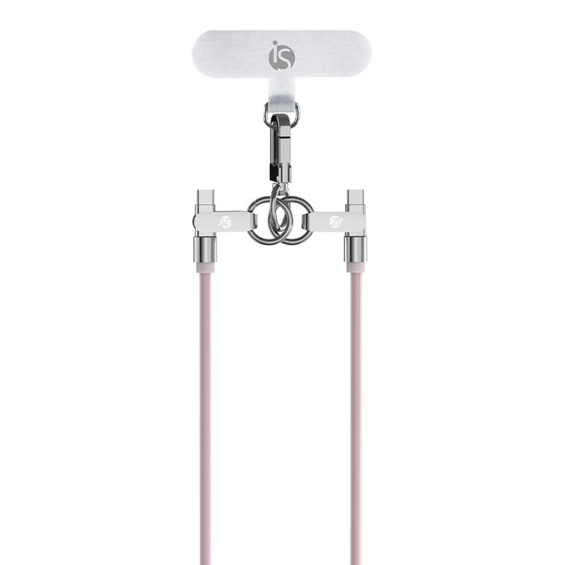 Cordón de Silicona con Carga USB-C para celular Rose USB C USB C