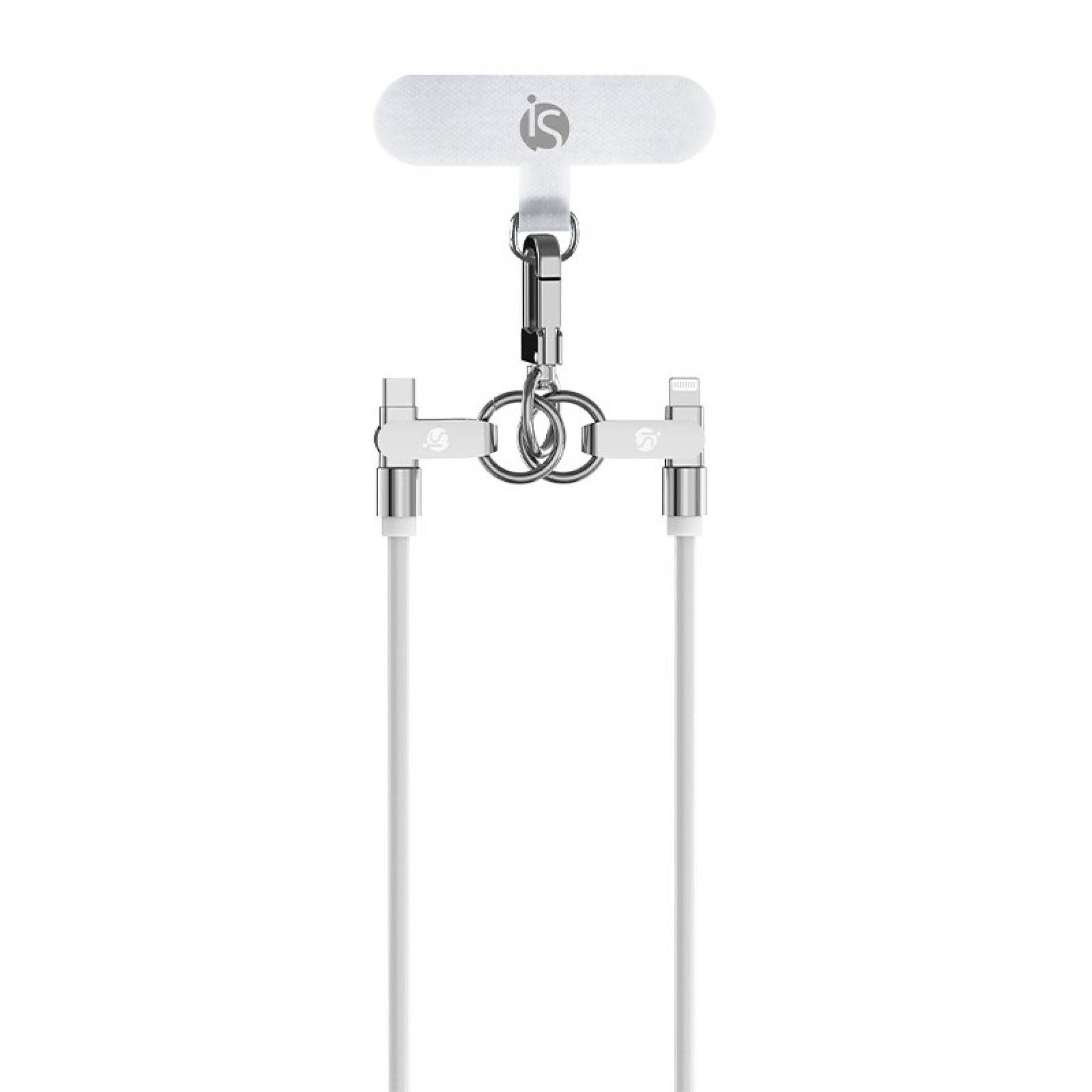 Cordón de Silicona con Carga USB-C para celular USB C Lightning White
