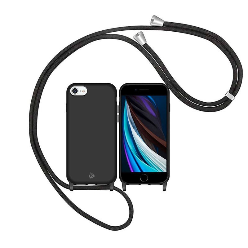 Coque avec Cordon iPhone 7 Noir