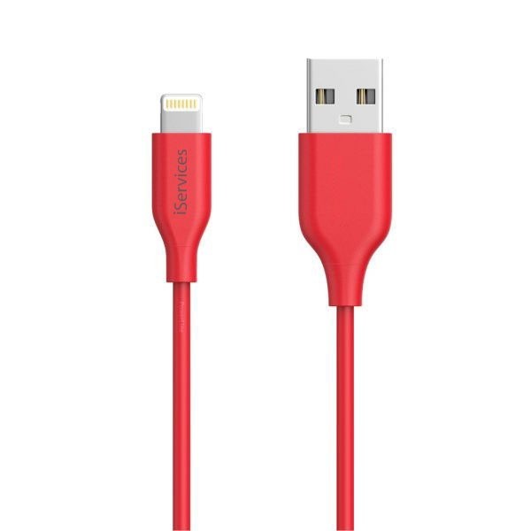 Cable Lightning 1 m 2A Rojo