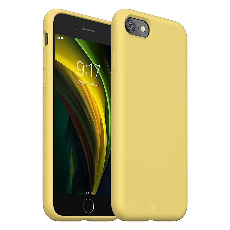 Funda en Silicona Líquida Magsafe iPhone Amarillo SE