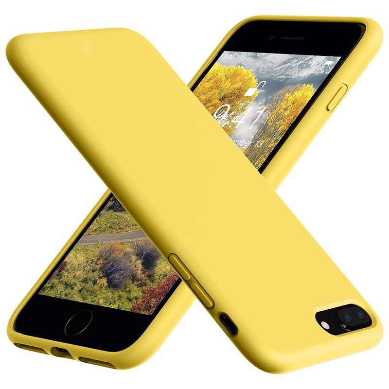 Funda en Silicona Líquida Magsafe iPhone Amarillo 8 Plus