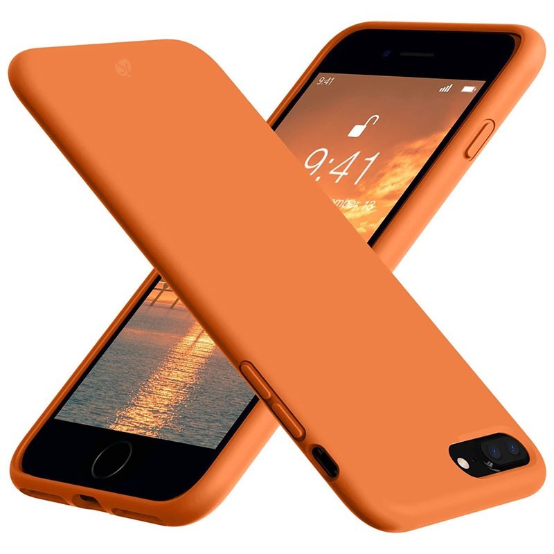 Funda en Silicona Líquida Magsafe iPhone 8 Plus Naranja