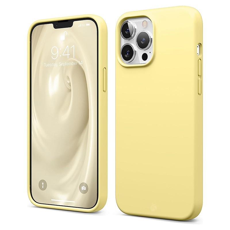 Funda en Silicona Líquida Magsafe iPhone Amarillo 12 Pro Max