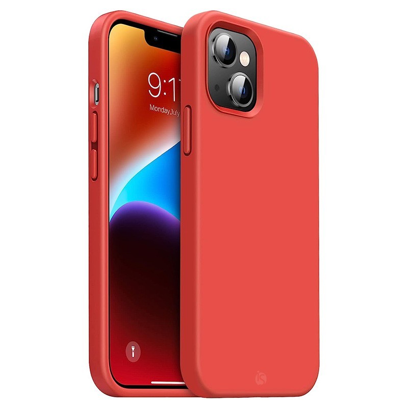 Funda en Silicona Líquida Magsafe iPhone 13 Mini Rojo