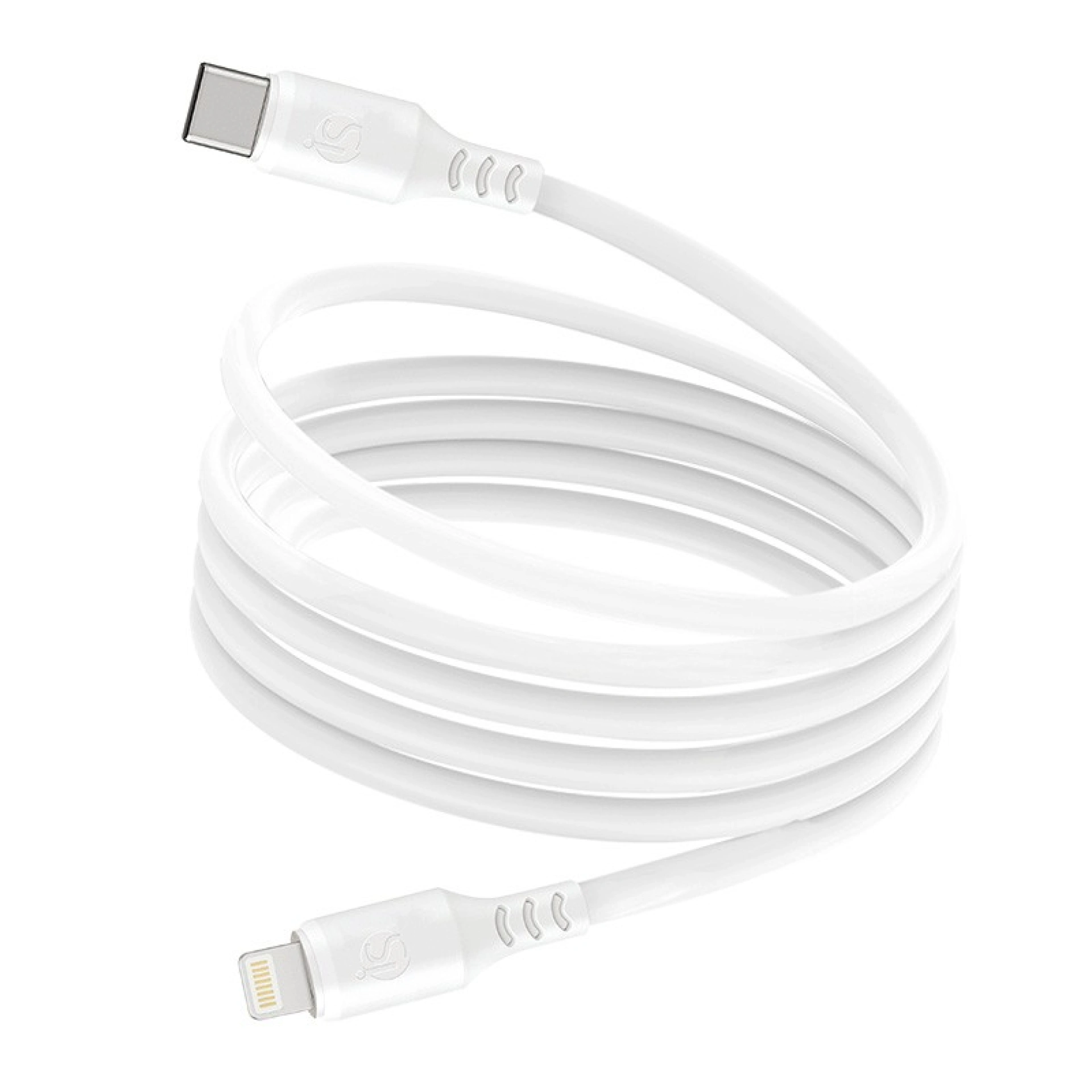 Cabo Magnético USB-C - Lightning Silicone Branco