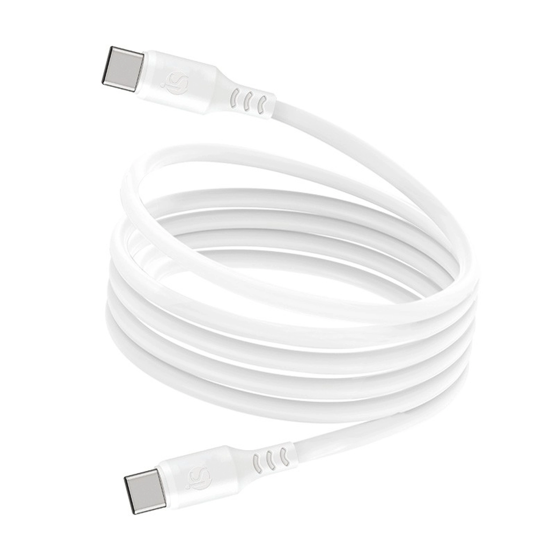 Cabo Magnético USB-C - USB-C Silicone Branco