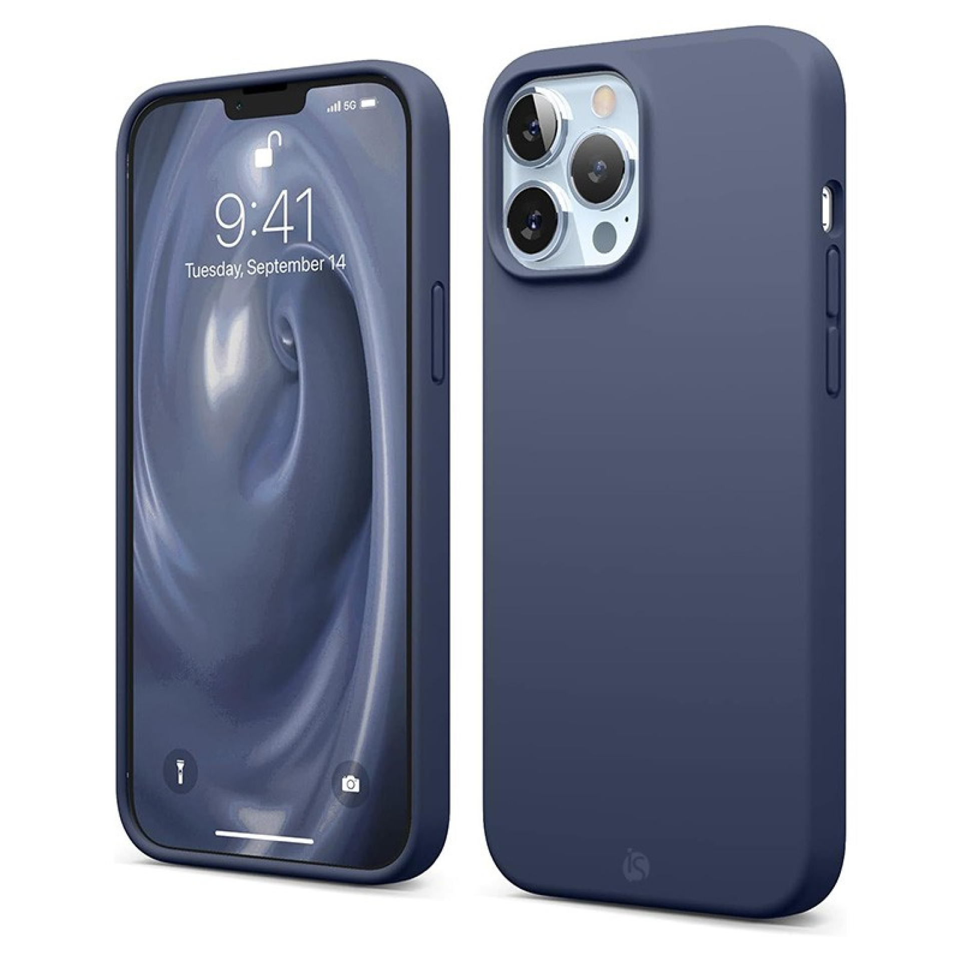 Coque en Silicone Liquide Magsafe pour iPhone Bleu 13 Pro