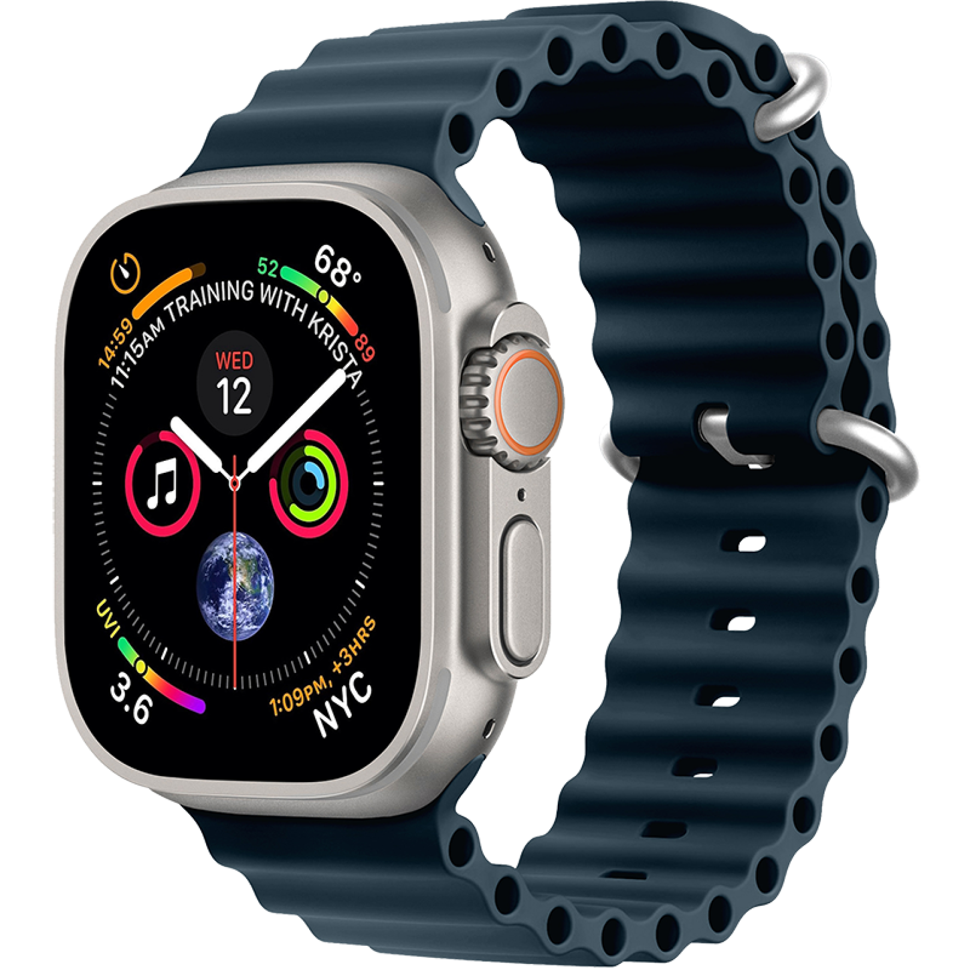 Bracelet Océan pour Apple Watch 42/44/45/49mm Bleu