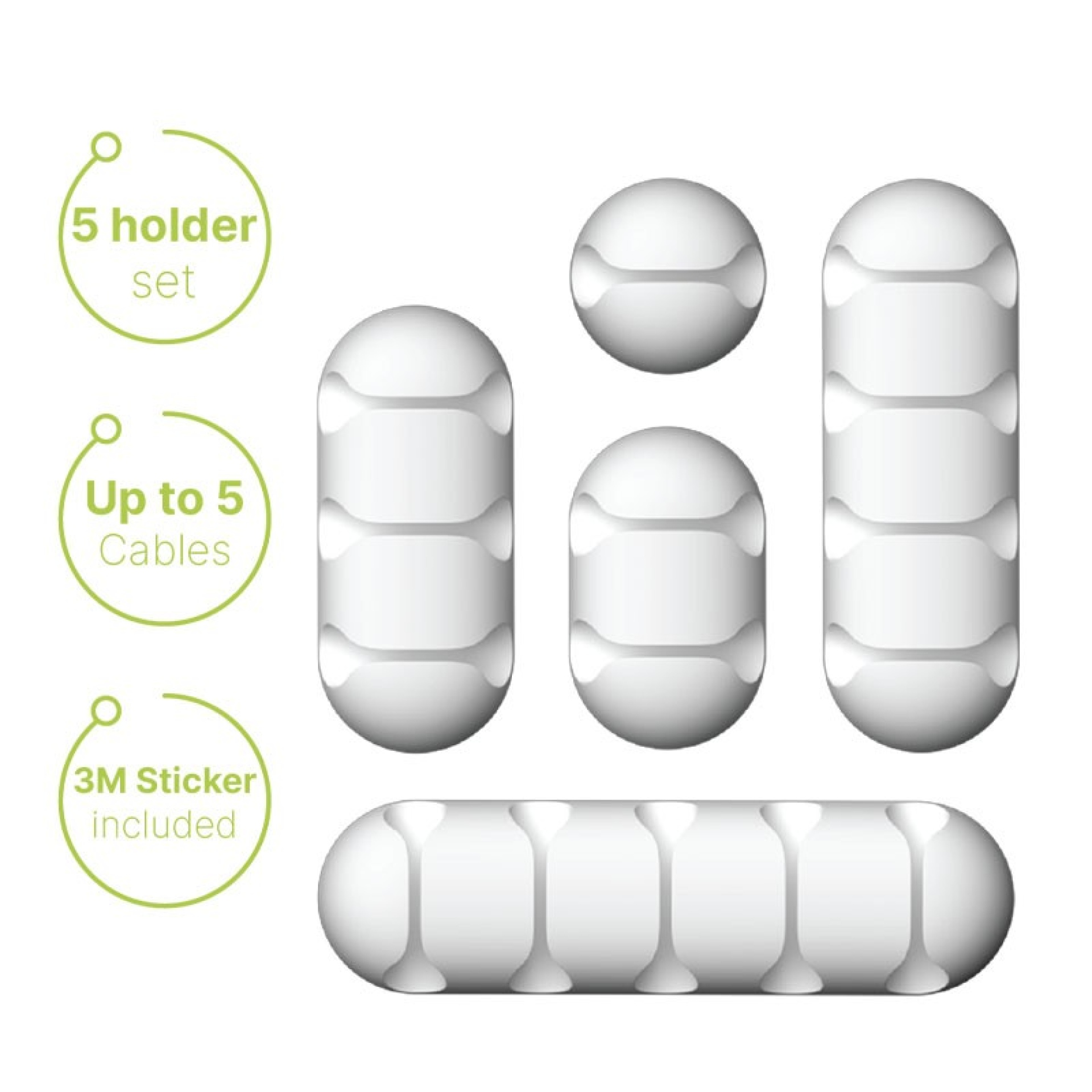 Organizador de Cables Untied Blanco