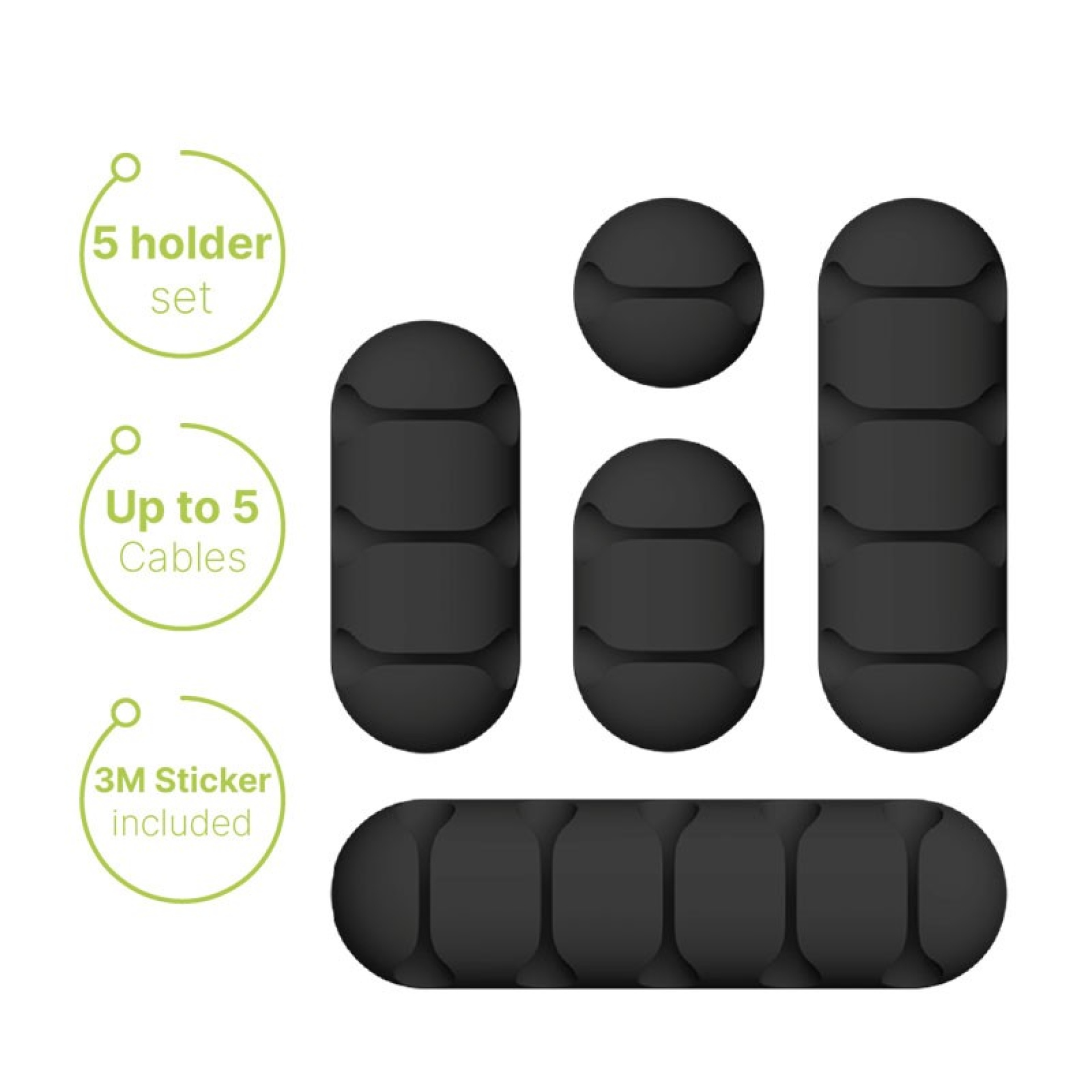 Organizador de Cables Untied Negro