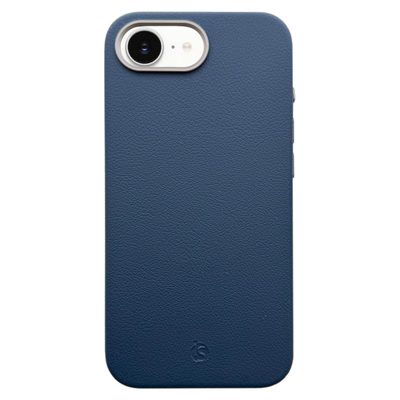 Magsafe leren hoesje Blauw iPhone 16e