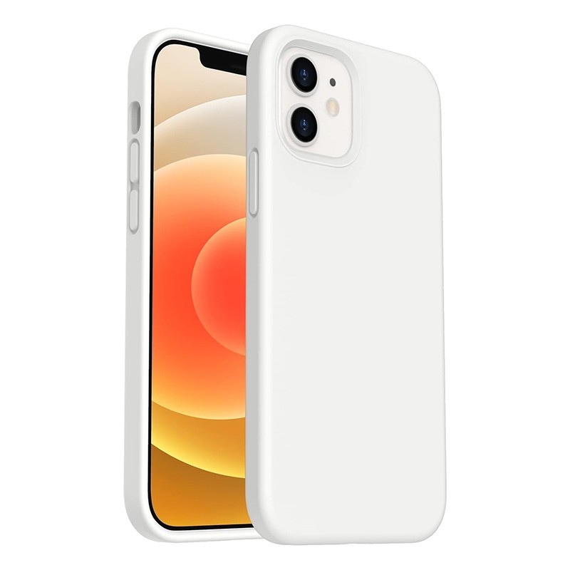 Coque en Silicone Liquide Magsafe pour iPhone Blanc 12