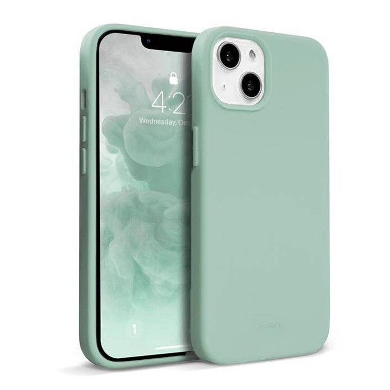 Coque en Silicone Liquide Magsafe pour iPhone Bleu Clair 13