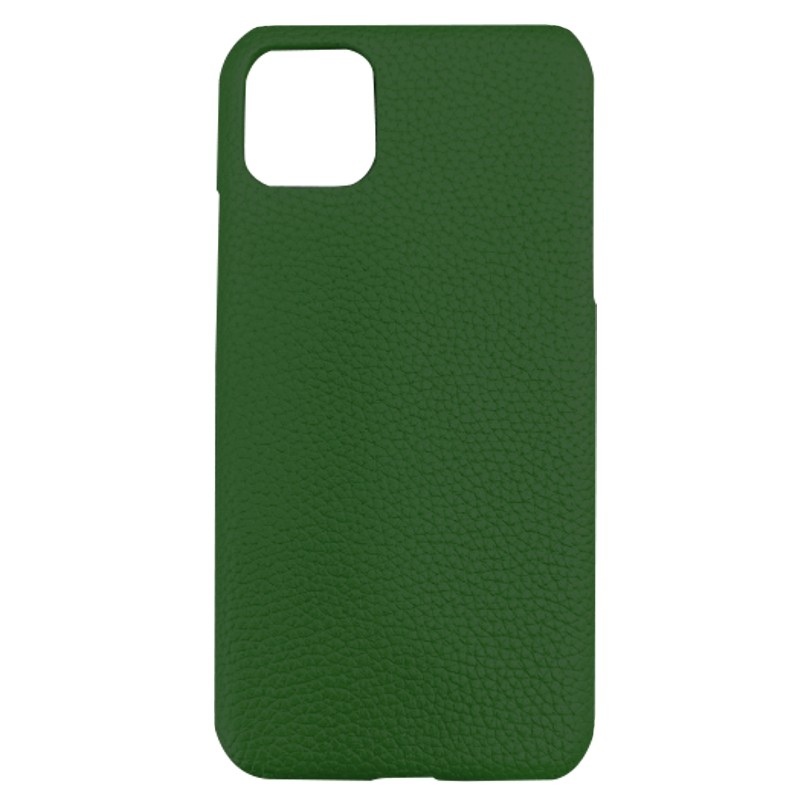 Gepersonaliseerde iPhone-leerlaag Gouden letters Groen iPhone 11 Pro