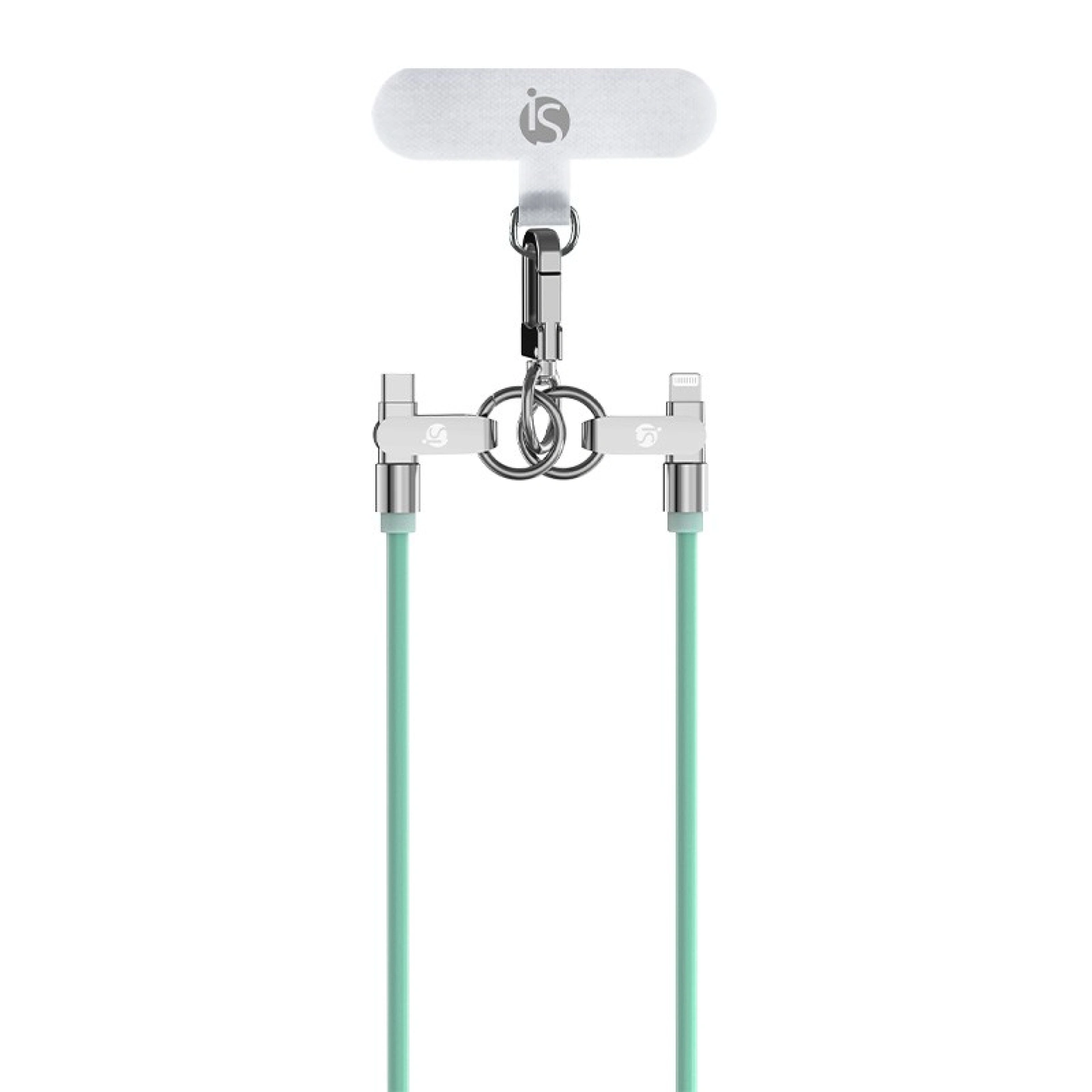Cordão de Silicone com Carregamento USB-C Jade USB C   Lightning