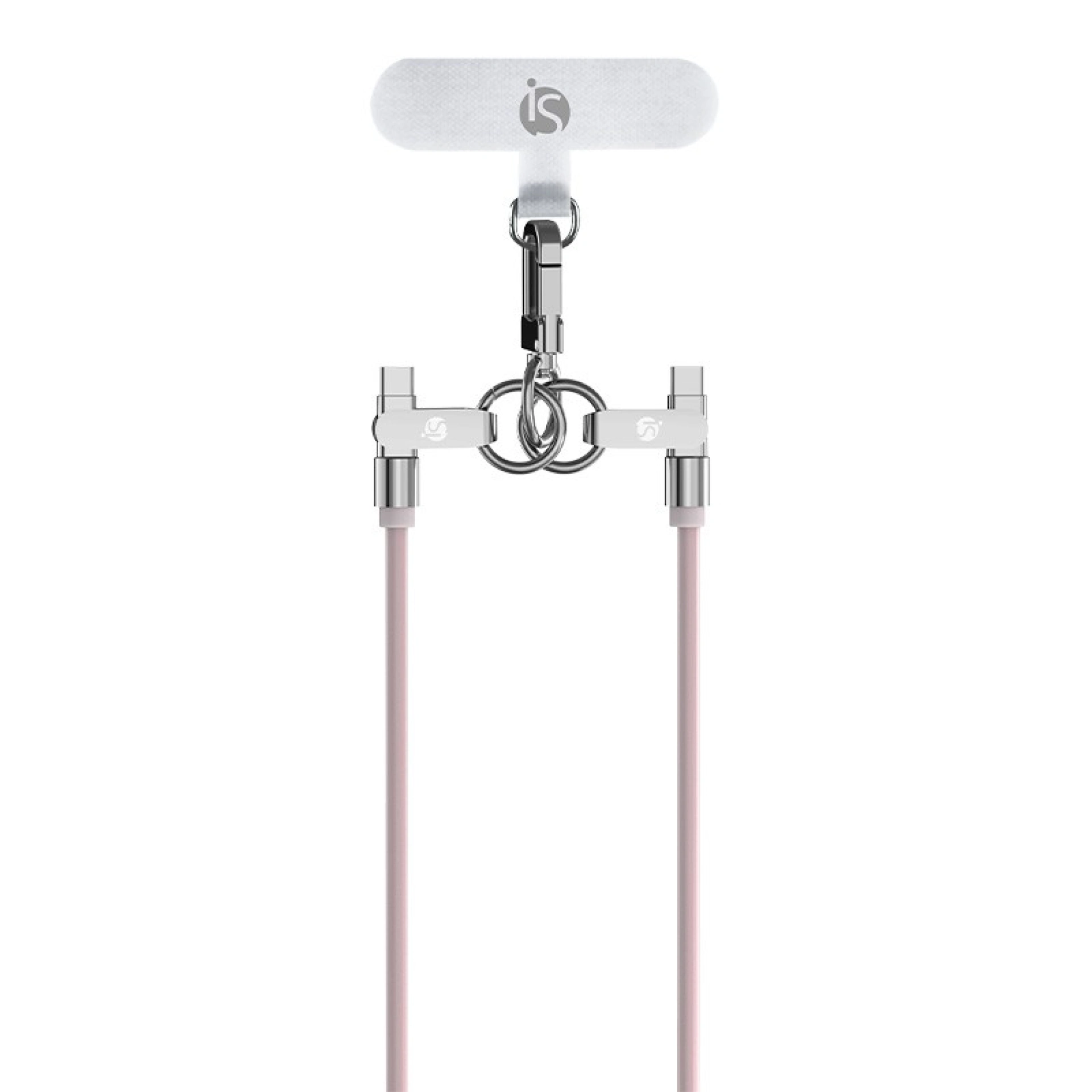 Cordão de Silicone com Carregamento USB-C Rose USB C   USB C