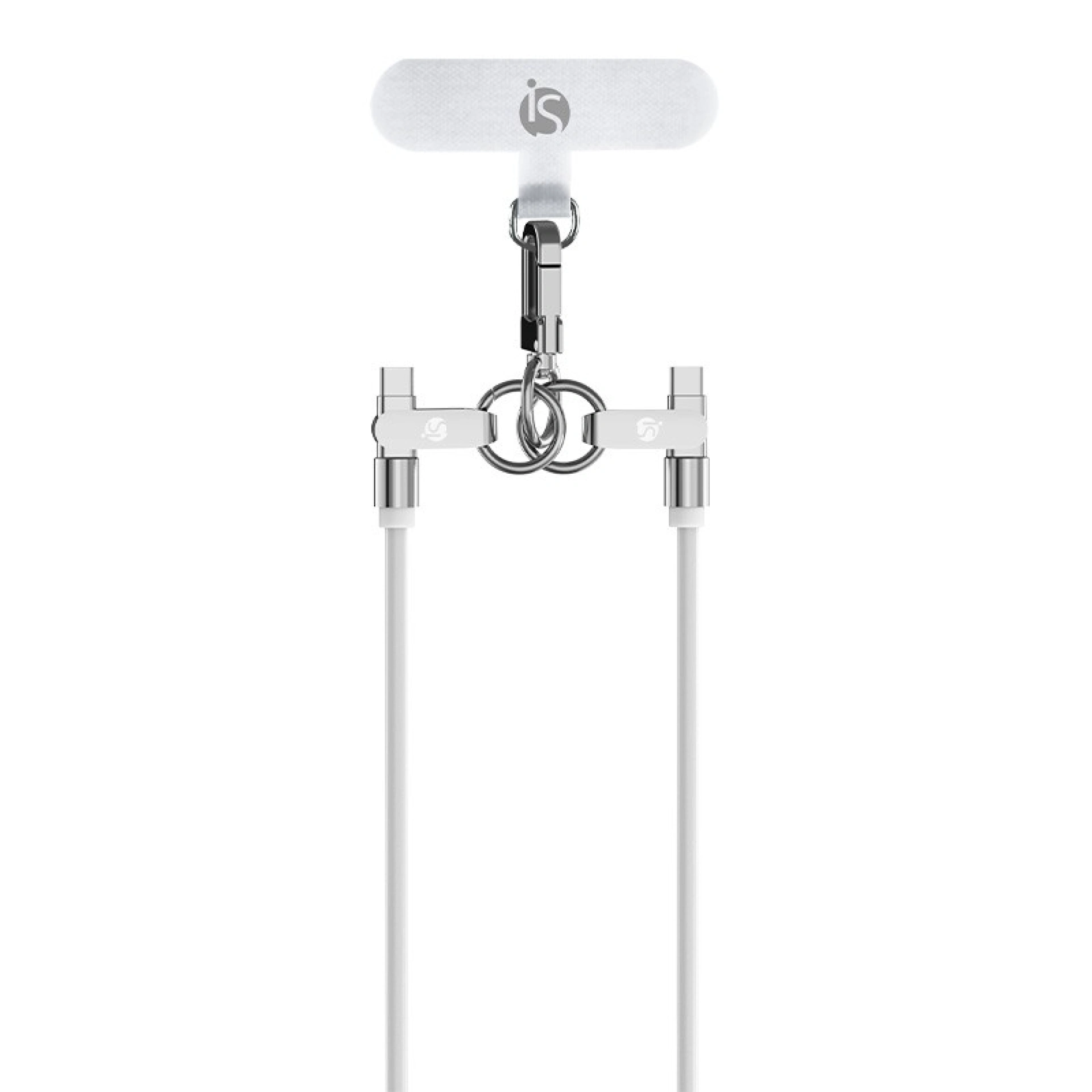 Cordão de Silicone com Carregamento USB-C USB C   USB C White