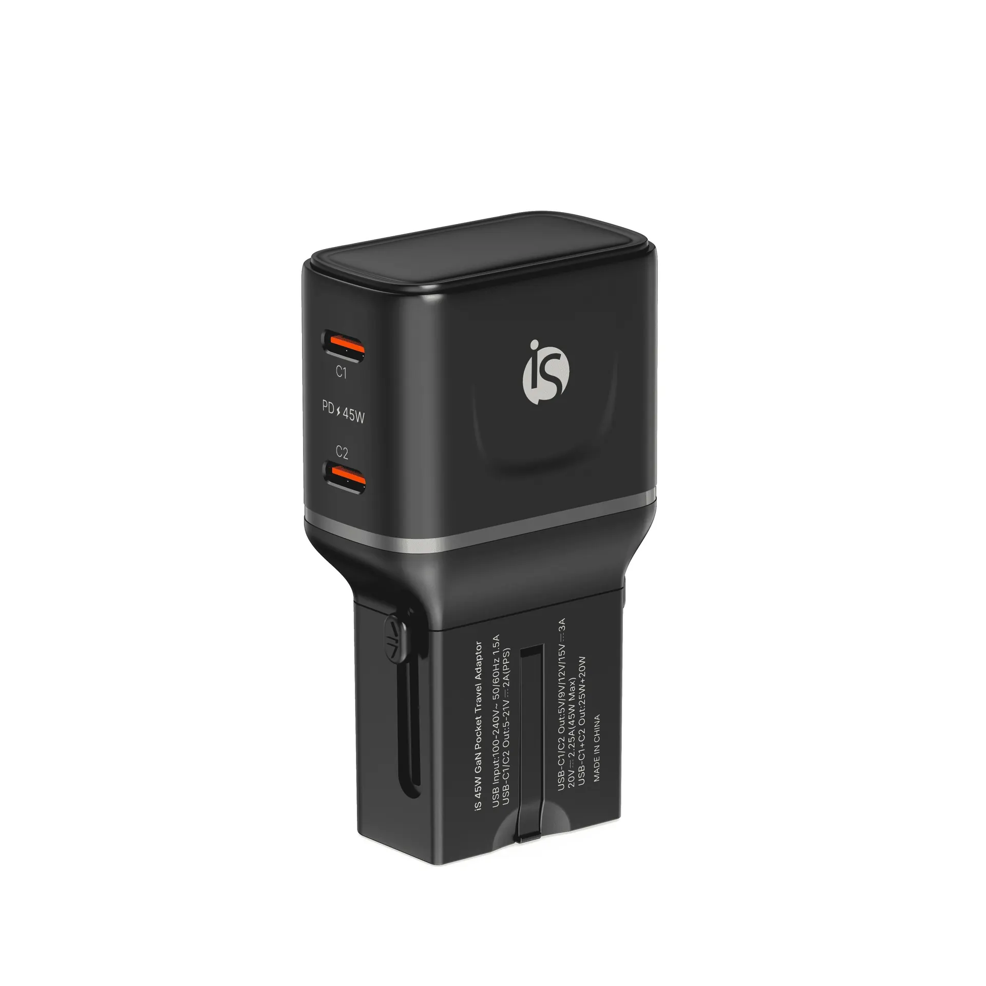 Adaptador de Viagem GaN 45W