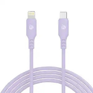 Cable de Silicona Líquida (USB-C - Lightning) Lavanda